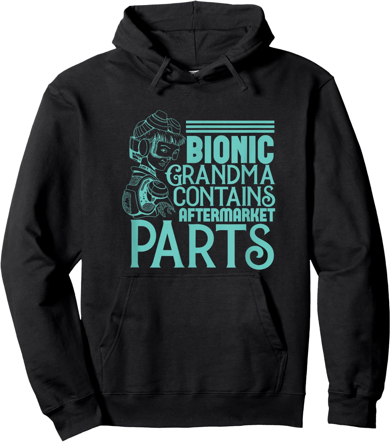 Bionic Grandma Aftermarket Parts - Knee & Hip Replacement Hoodie - Hoodie | Black