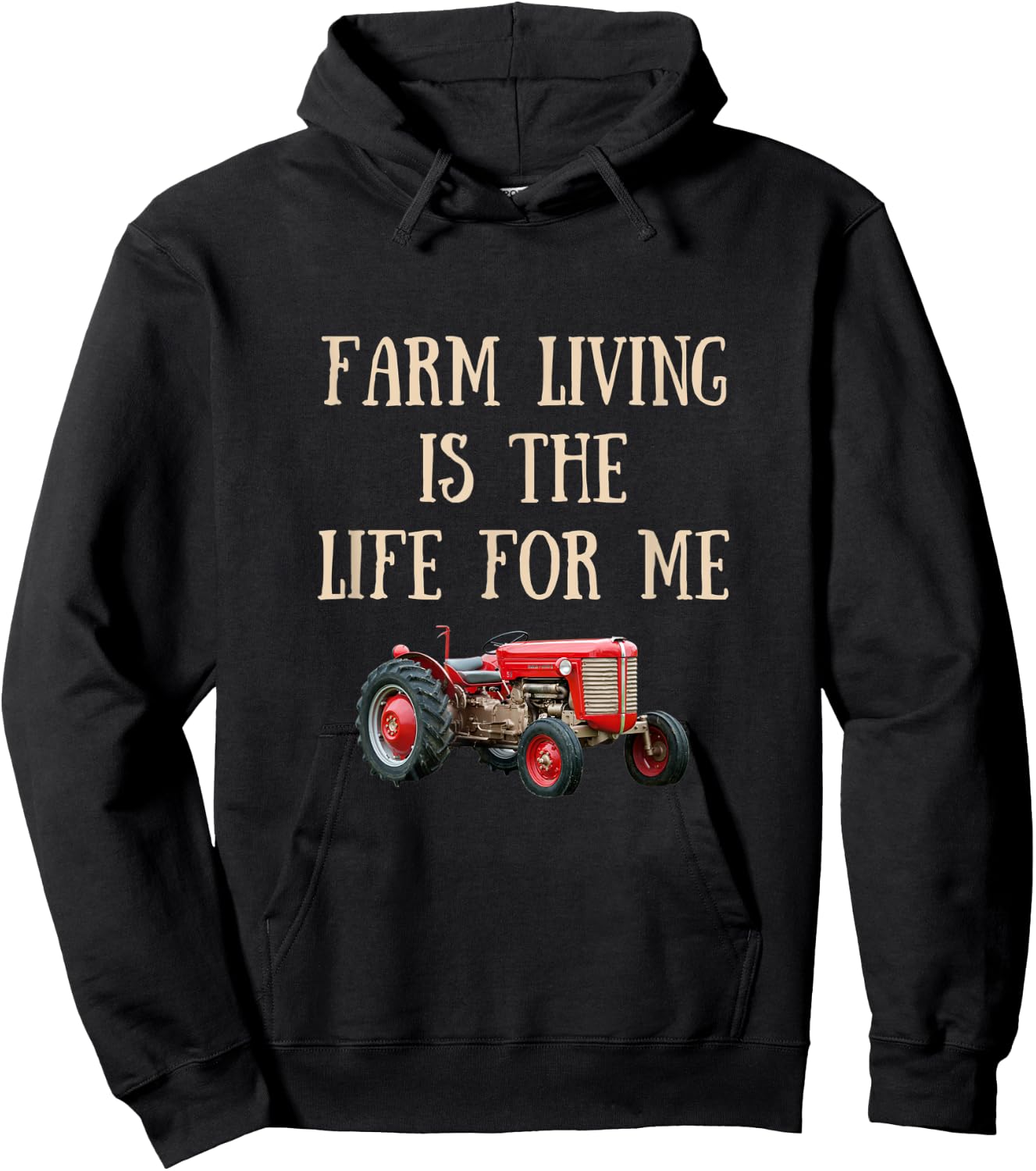 Farm Living is the Life for Me with Tractor Hoodie - Hoodie | Black