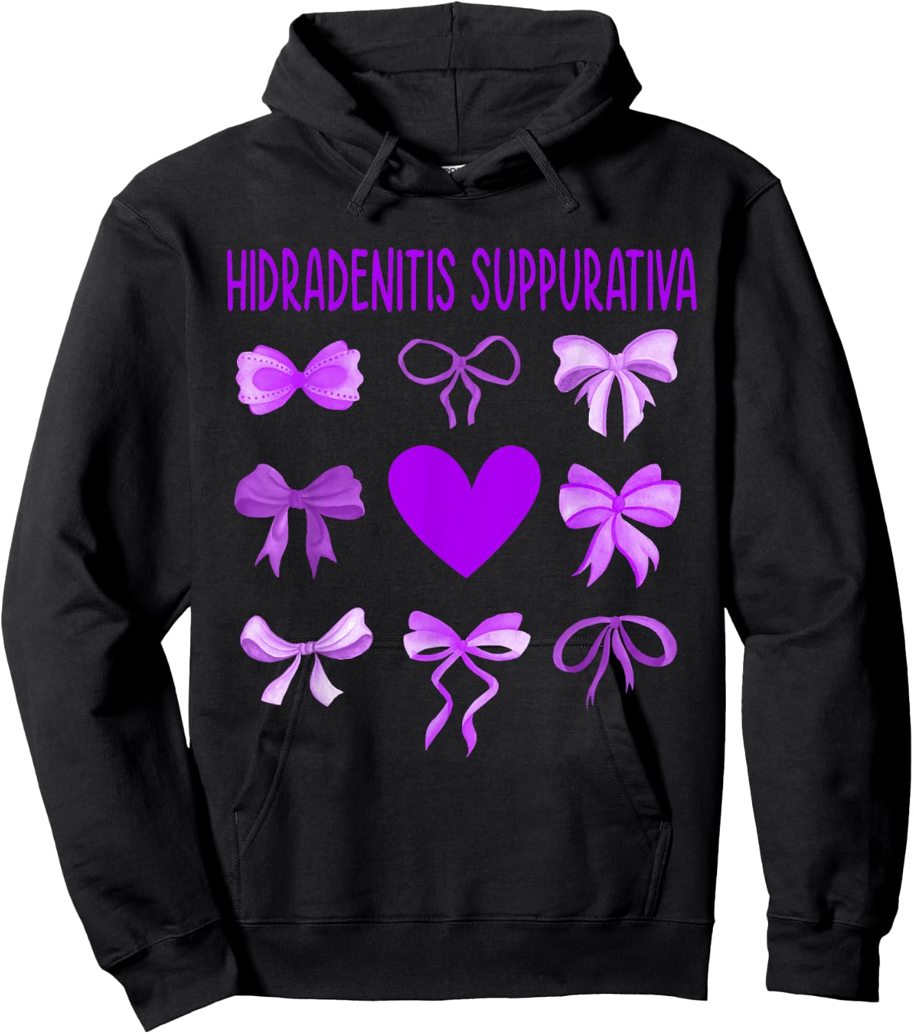 Hidradenitis Suppurativa Awareness Ribbon Gift, Support Hidr Hoodie - Hoodie | Black