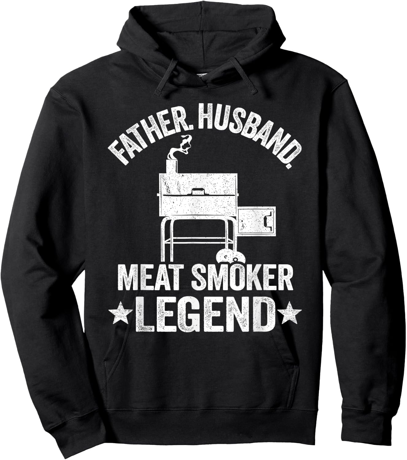 Father Husband Meat Smoker Legend Grilling Dad Meat Smoking Hoodie - Hoodie | Black