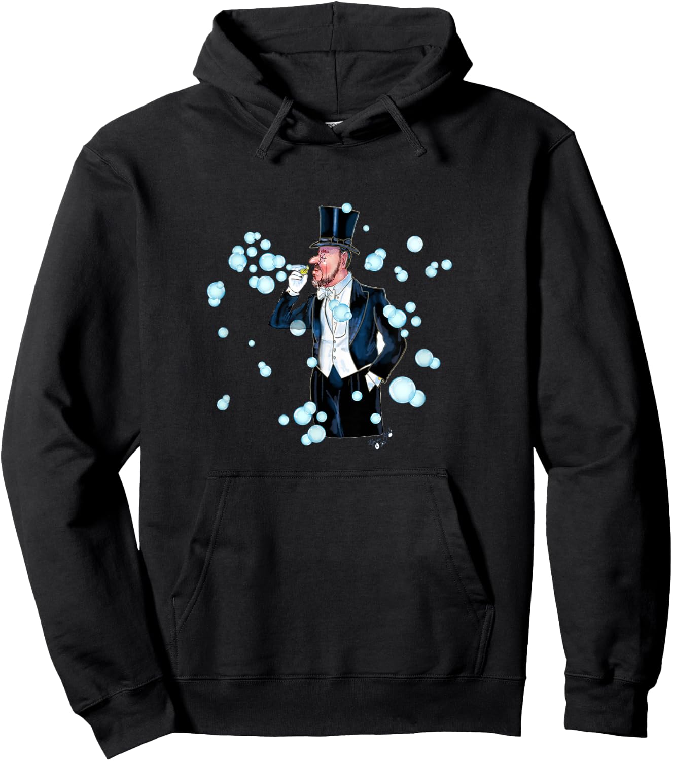 Fun Mr Bubbles, Man Blowing soap Bubbles Hoodie - Hoodie | Black