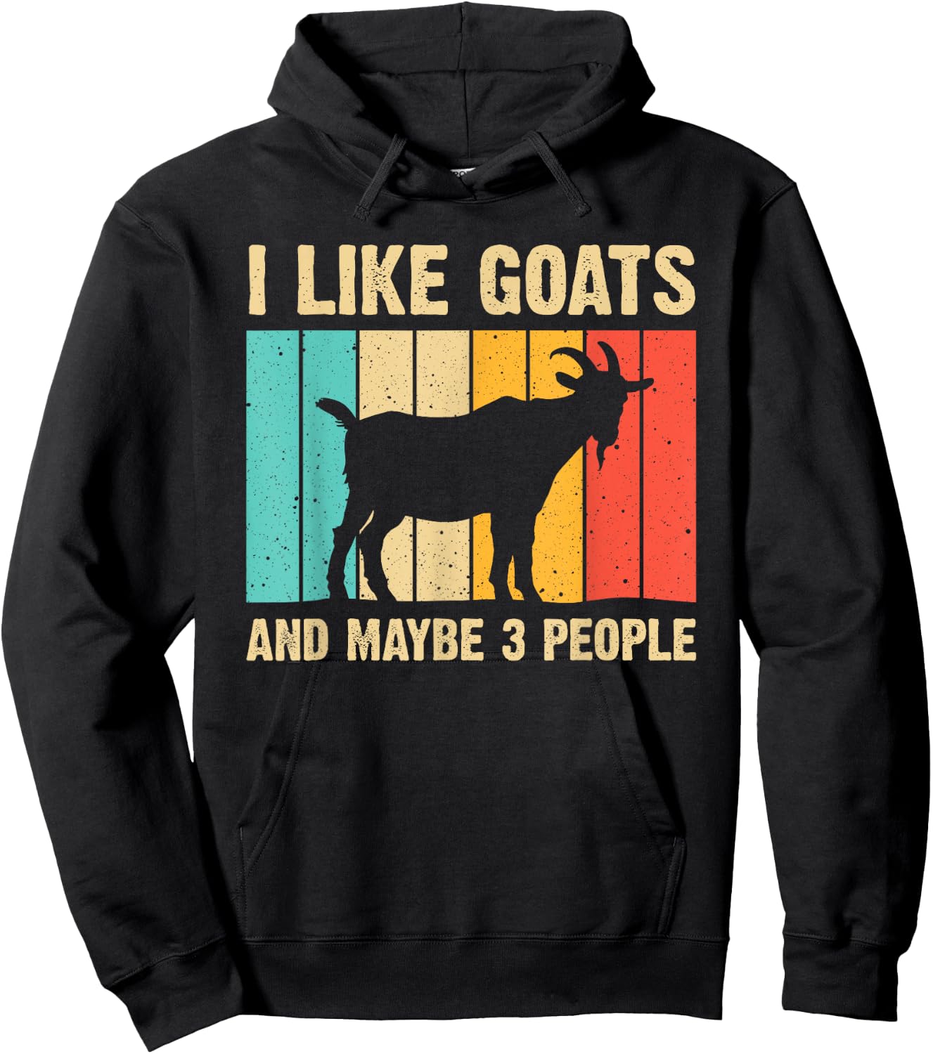 Funny Goat Art Women Kids Farming Goat Lover Stuff Hoodie - Hoodie | Black