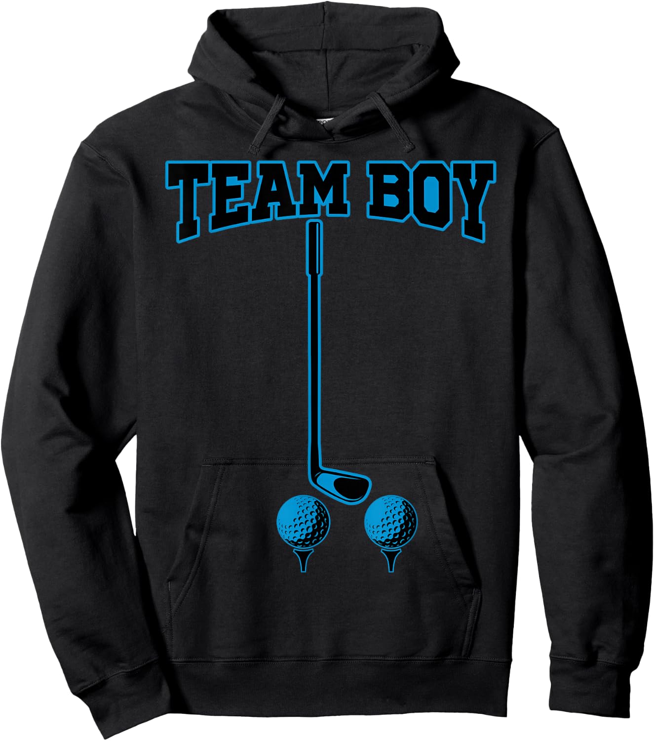 It’s A Boy Gender Reveal Party Golf Daddy Funny Humor Hoodie - Hoodie | Black