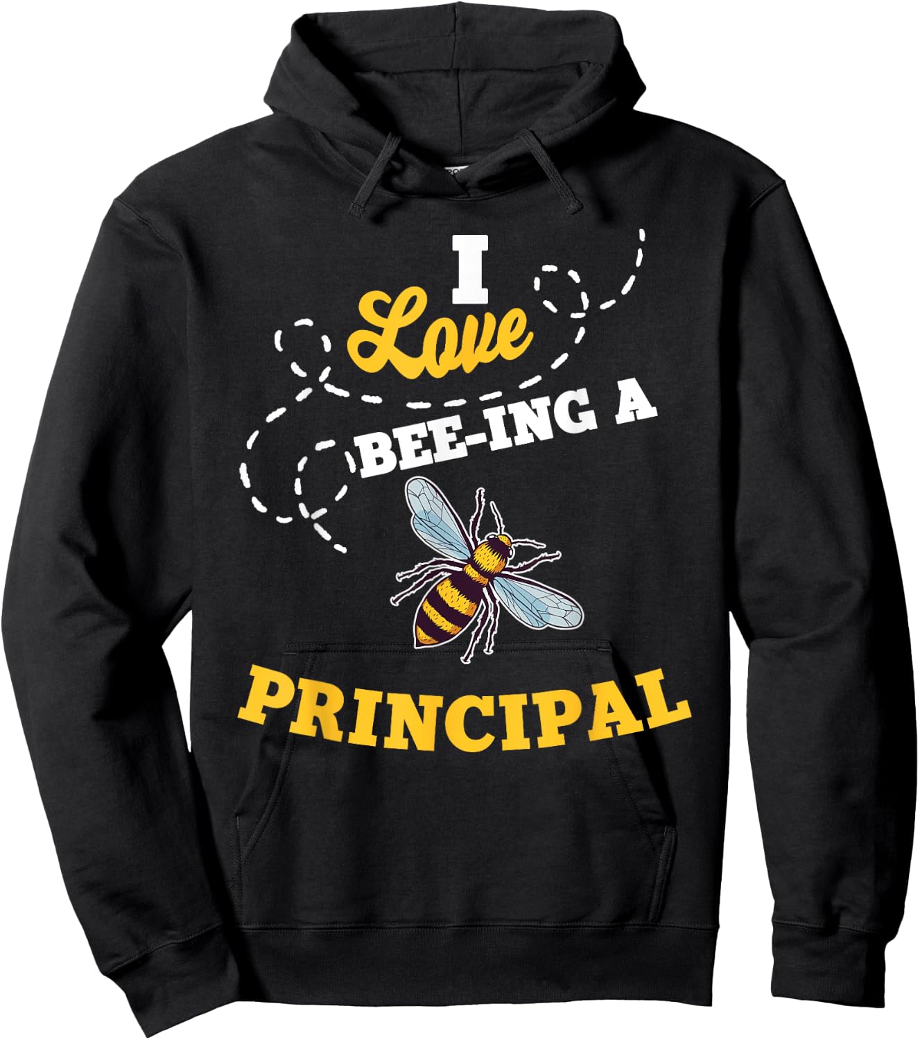 I Love Bee-Ing A Principal Honey Bee Job Profession Hoodie - Hoodie | Black