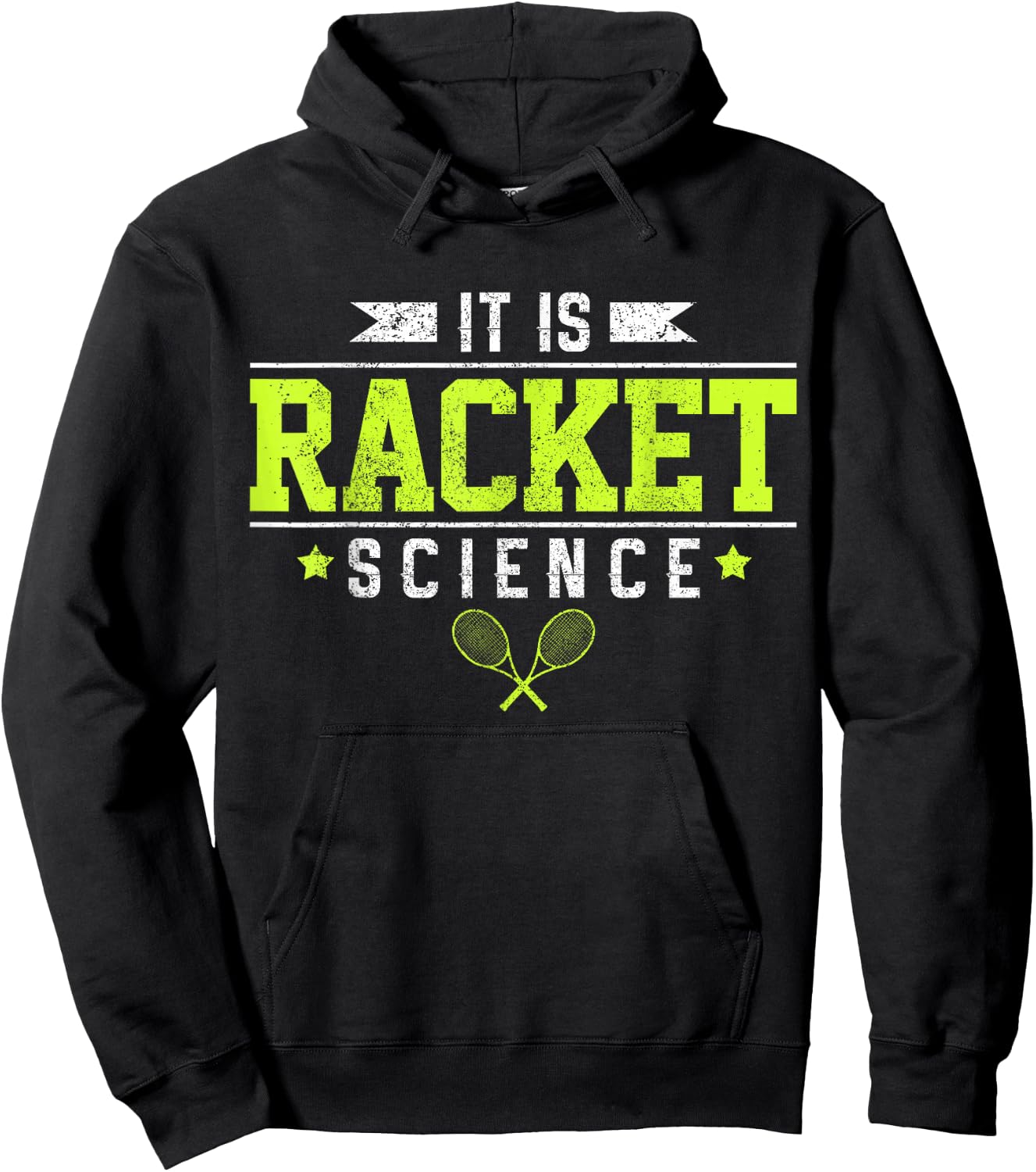 Tennis It's Racket Science Funny Saying Tennis Player Gift Hoodie - Hoodie | Black
