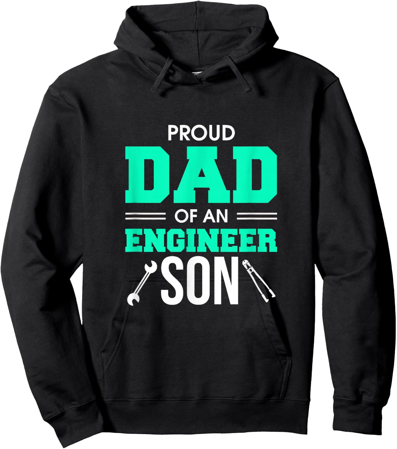 Proud Dad Of An Engineer Son Awesome Engineering Father Hoodie - Hoodie | Black