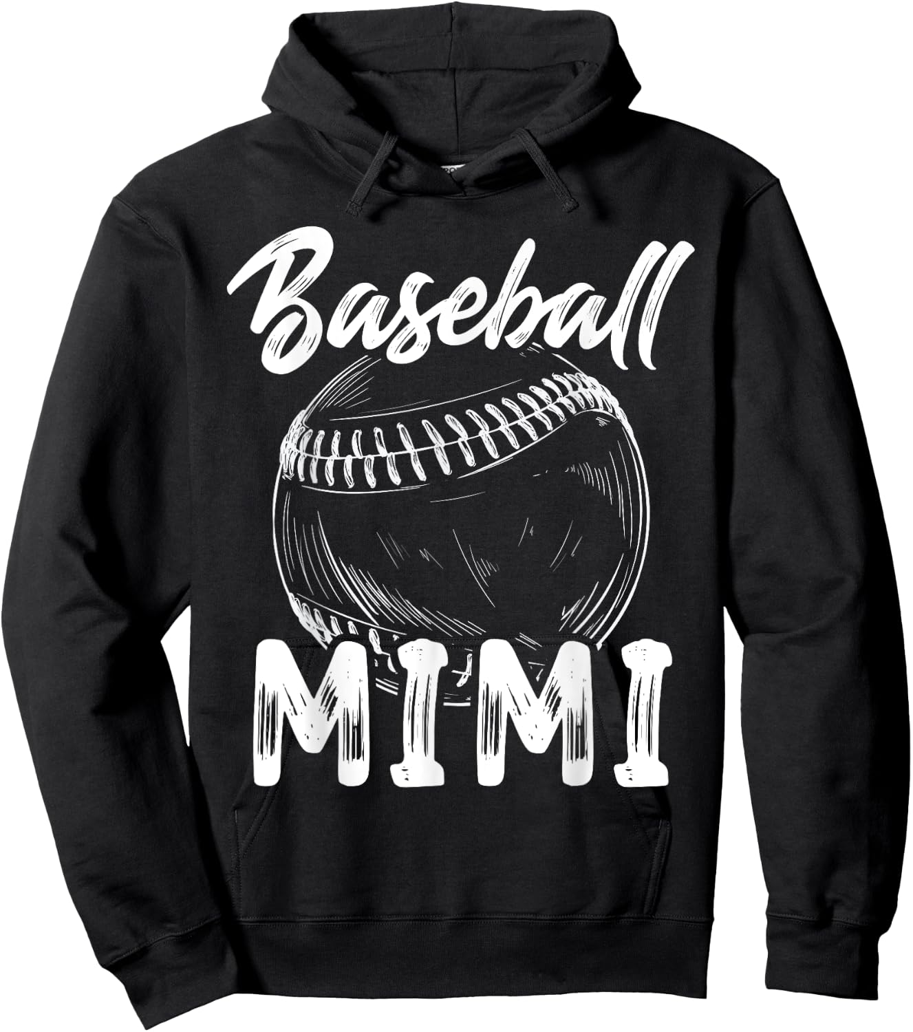 Baseball Mimi Family Matching Players Team Nana Hoodie - Hoodie | Black