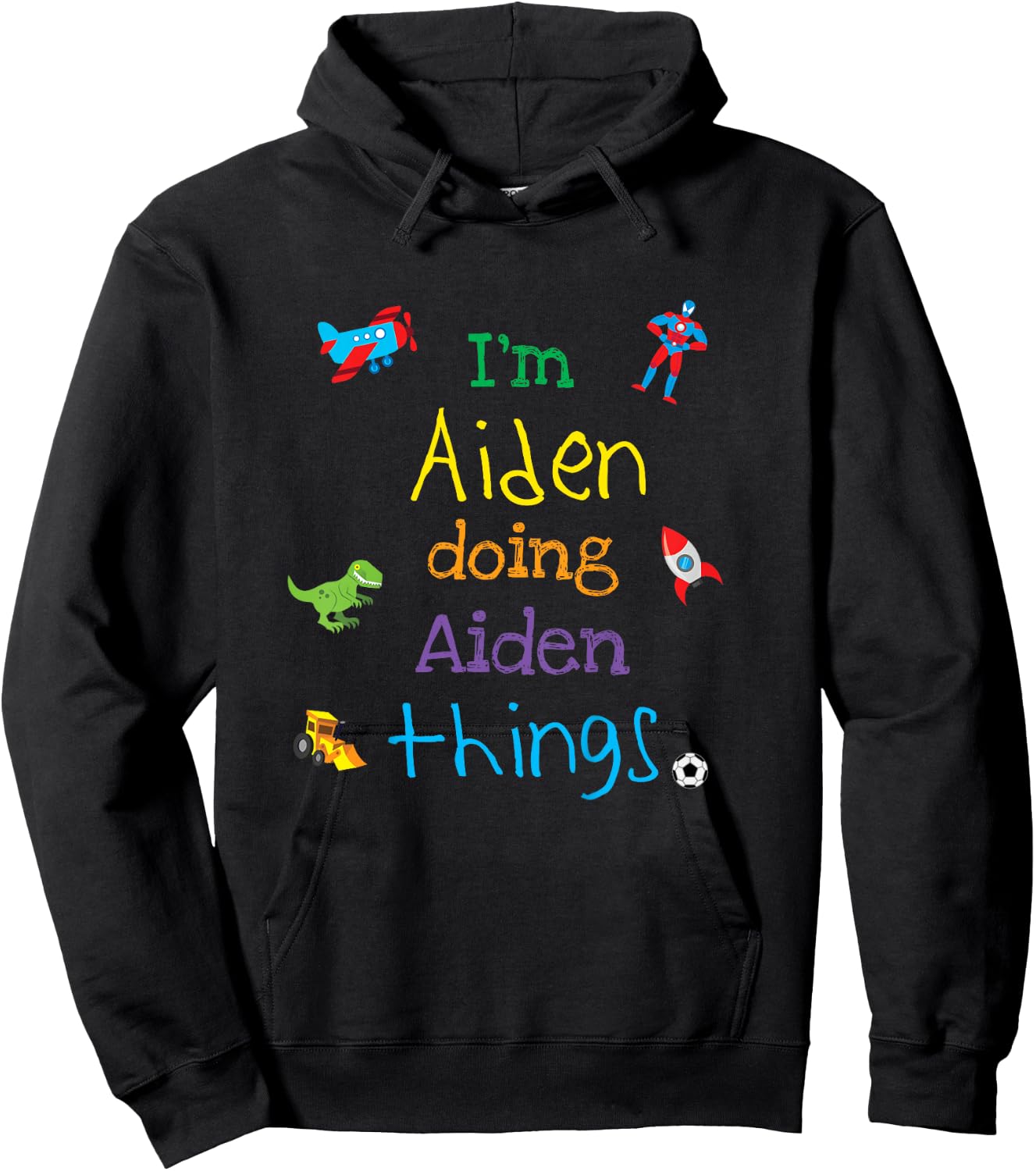 Kids Aiden Kids Clothes Shirt For Little Boys Hoodie - Hoodie | Black