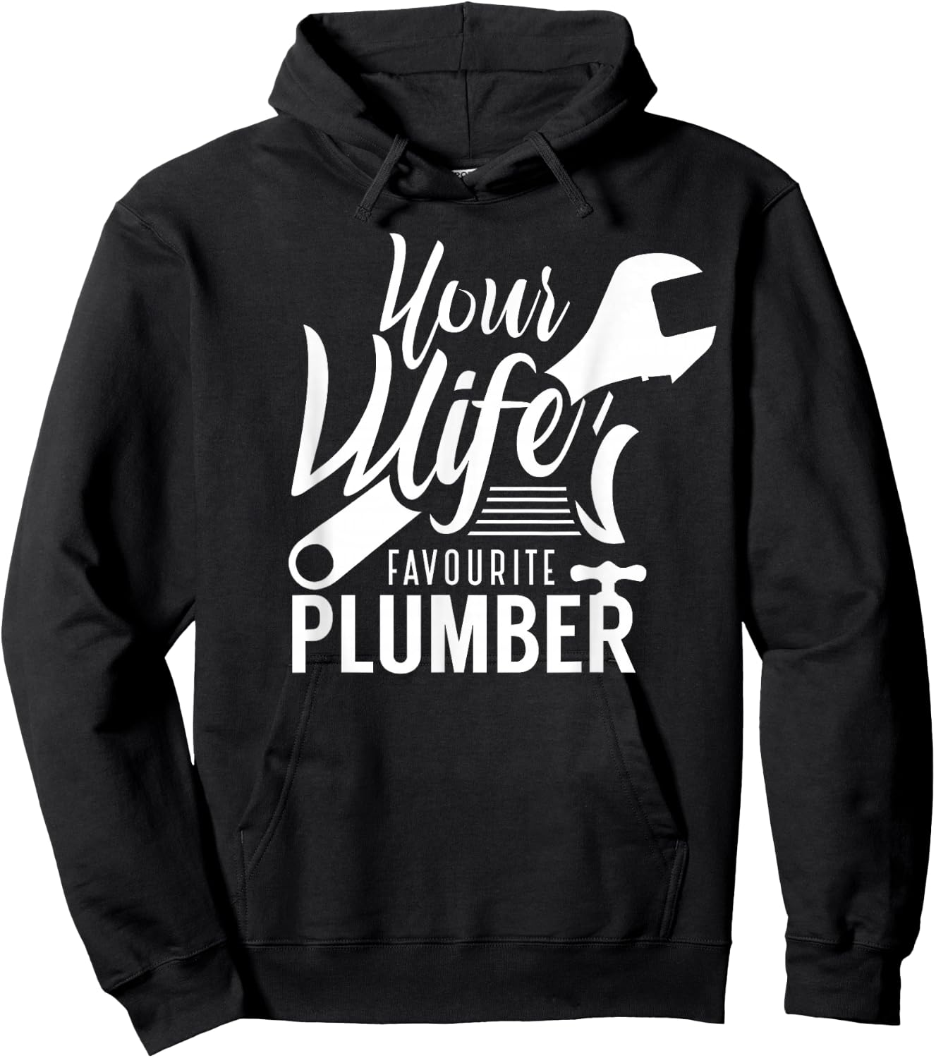 Your wife's favourite plumber plumbing Hoodie - Hoodie | Black