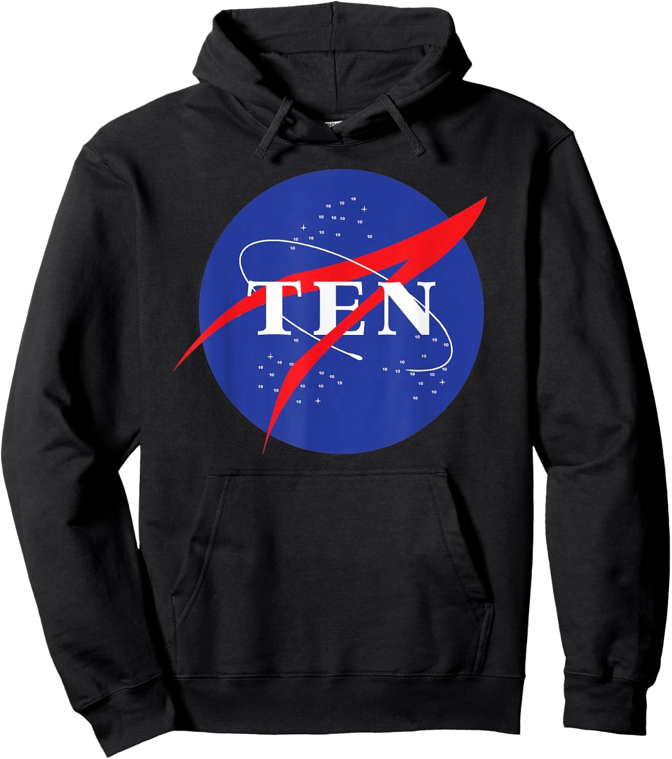Kids Space 10th Birthday Boy Girl Astronaut Ten Year Old Hoodie - Hoodie | Black