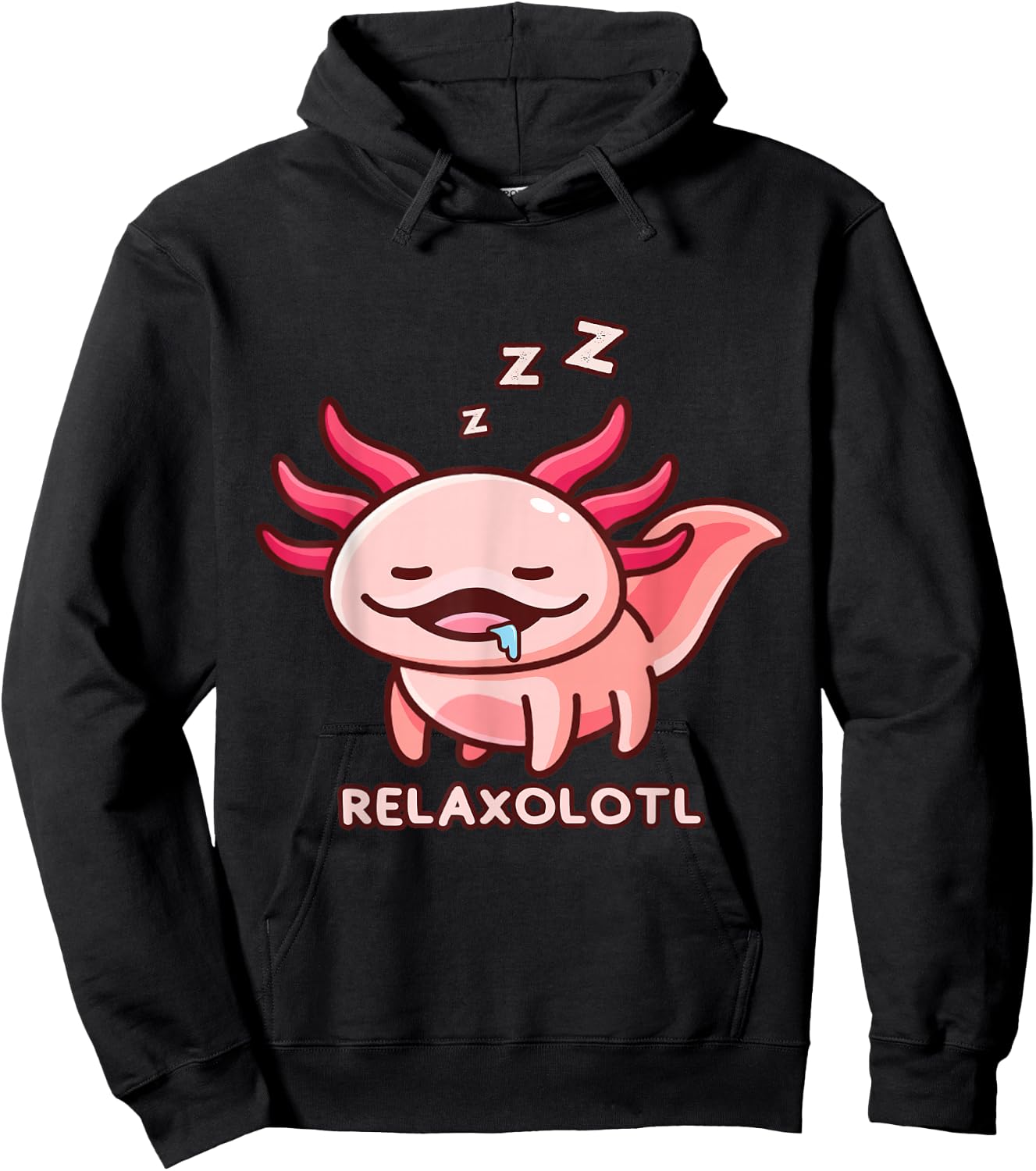 Cute Axolotl Adorable Amphibia Mexican Salamander Relaxolotl Hoodie - Hoodie | Black