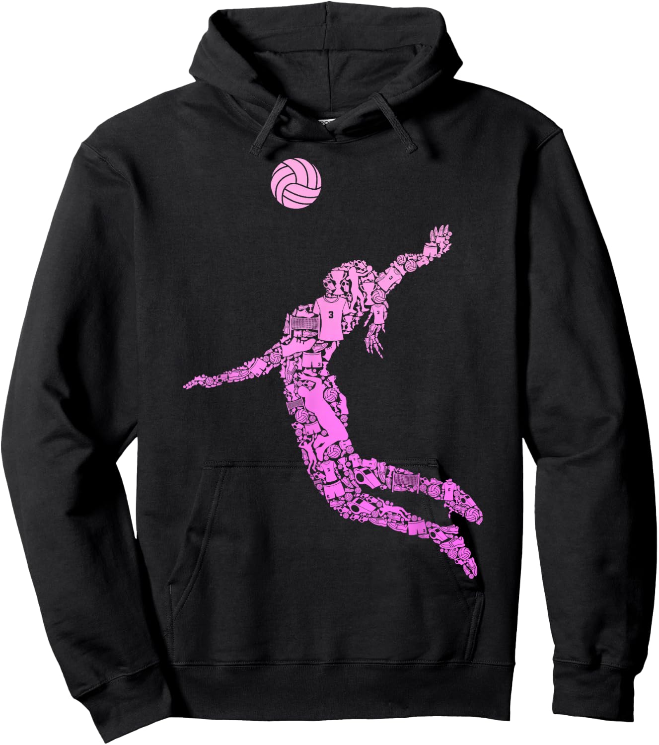 Volleyball Teen Girl Women Youth Players Hoodie - Hoodie | Black