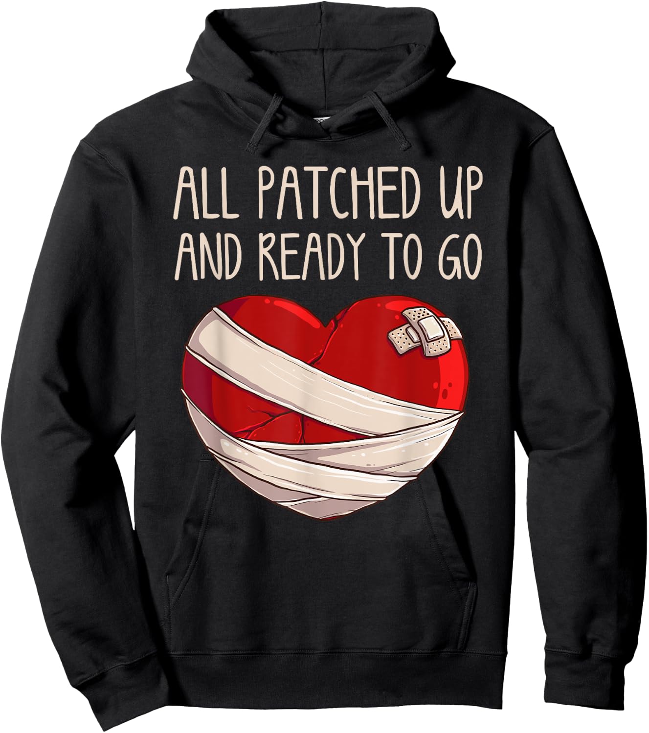 Cool Open Heart Surgery Art Women Recovery Survivor Hoodie - Hoodie | Black