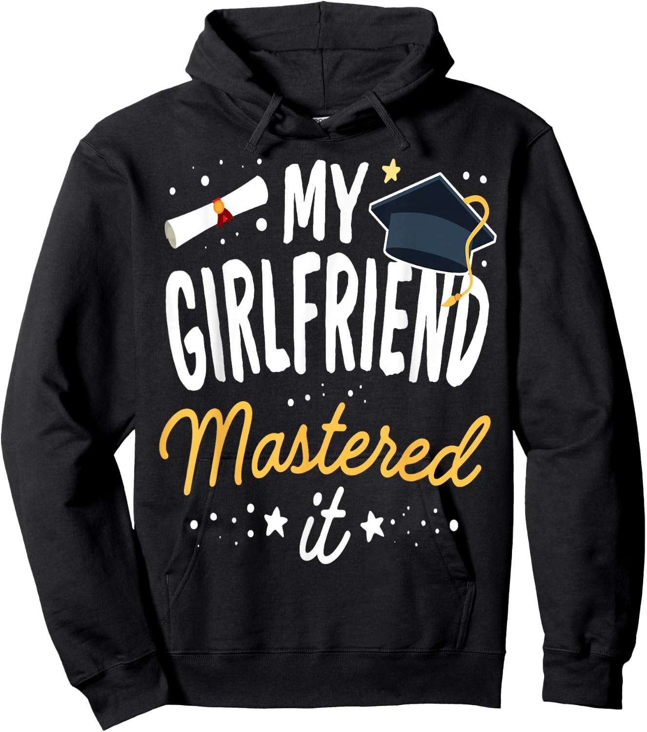 Masters Graduation My Girlfriend Mastered It Class 2024 Hoodie - Hoodie | Black