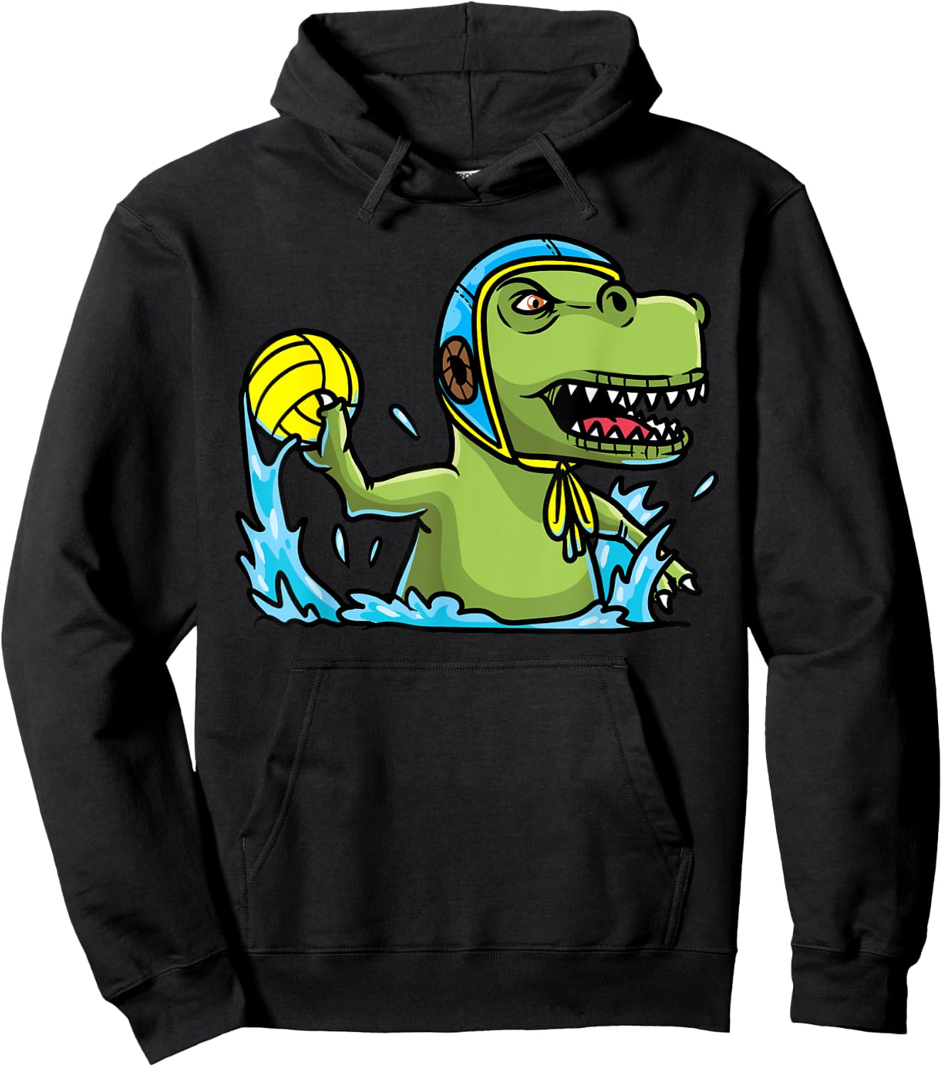 Kids Water Polo Swimming Sports Polo Hoodie - Hoodie | Black