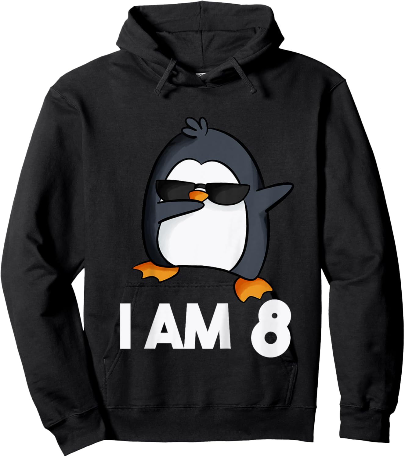 Penguin Birthday Shirt 8 Years Old Birthday Outfit Kids Hoodie - Hoodie | Black