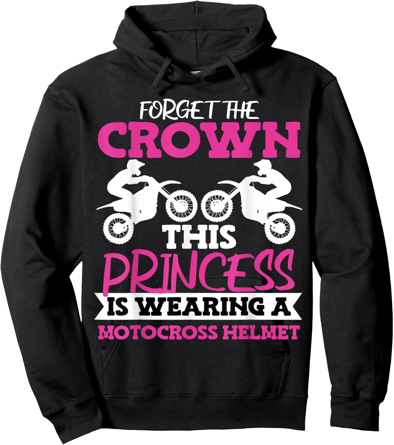 Motocross Dirt Bike Girl Hoodie - Hoodie | Black