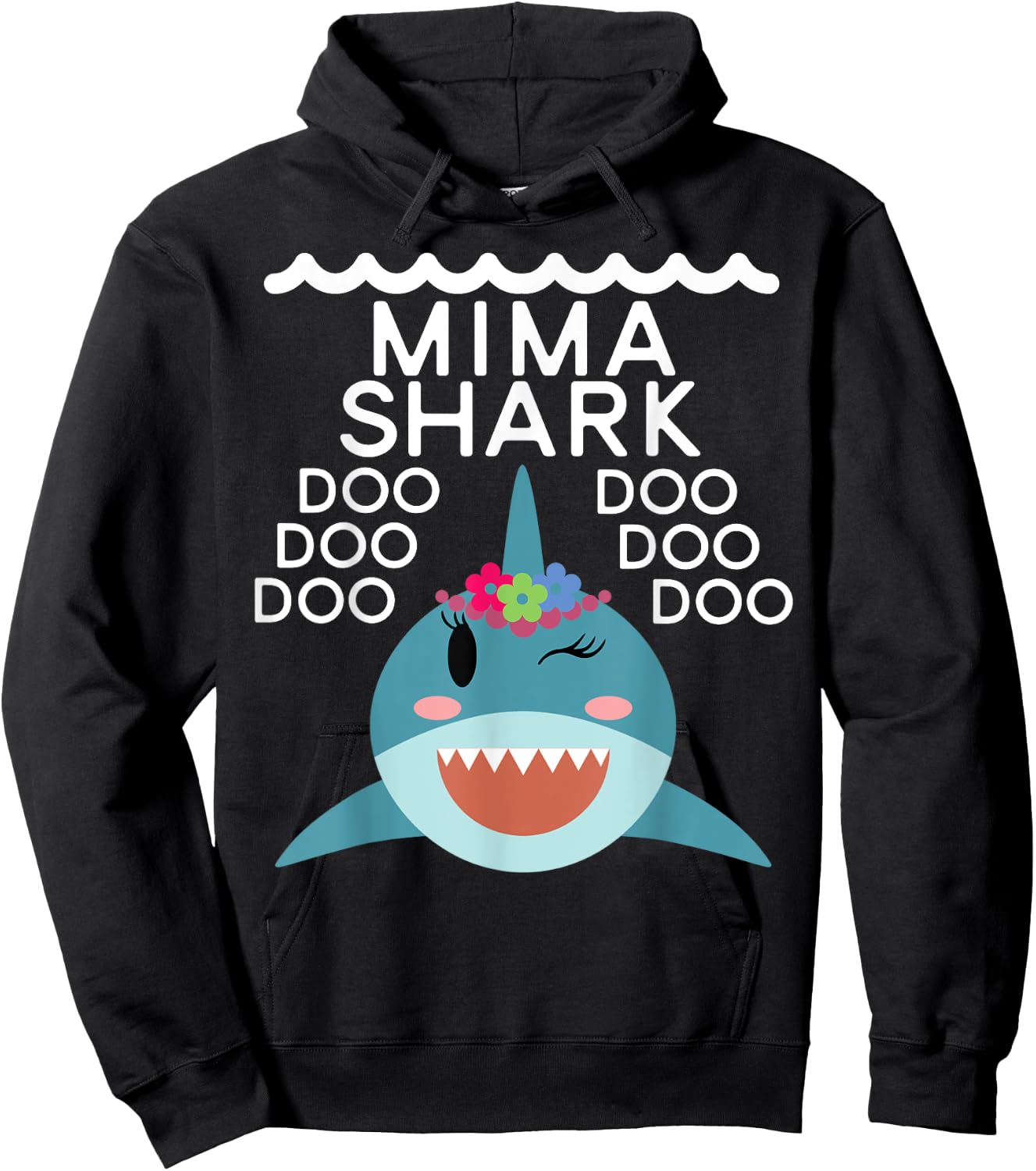 Mima Shark shirt Matching Family Shirts Shark Family Hoodie - Hoodie | Black