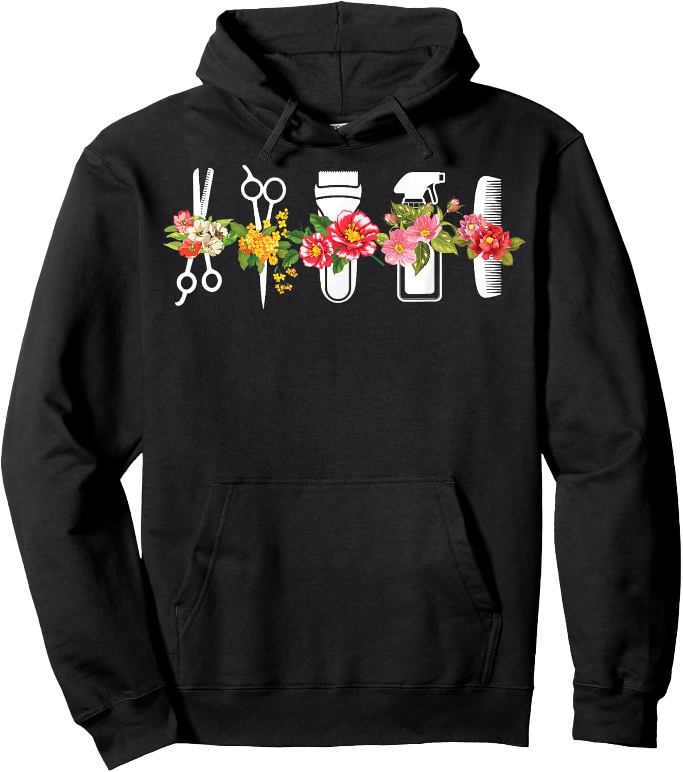 Funny Hair Stylist Tools Gift Hairdresser Women Barber Shop Hoodie - Hoodie | Black