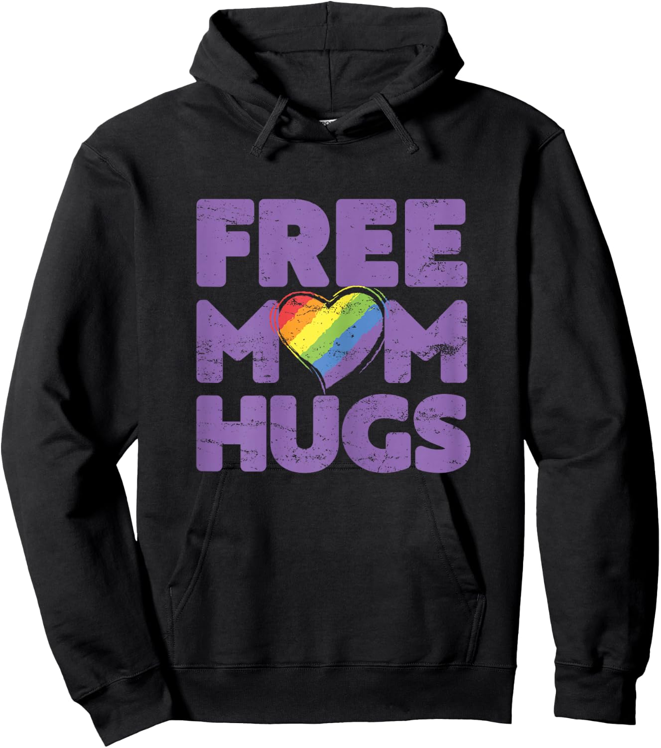 Free Mom Hugs , Free Mom Hugs Rainbow Gay Pride Hoodie - Hoodie | Black