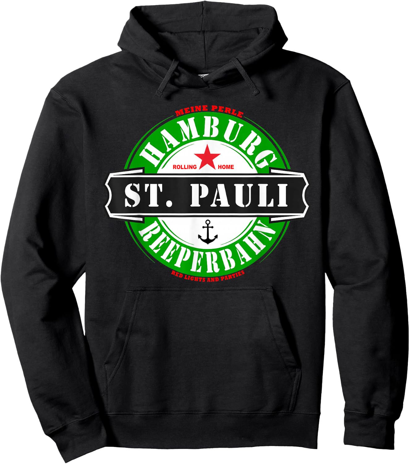 Hamburg Reeperbahn St. Pauli Party Kiez Stag Night Hoodie - Hoodie | Black