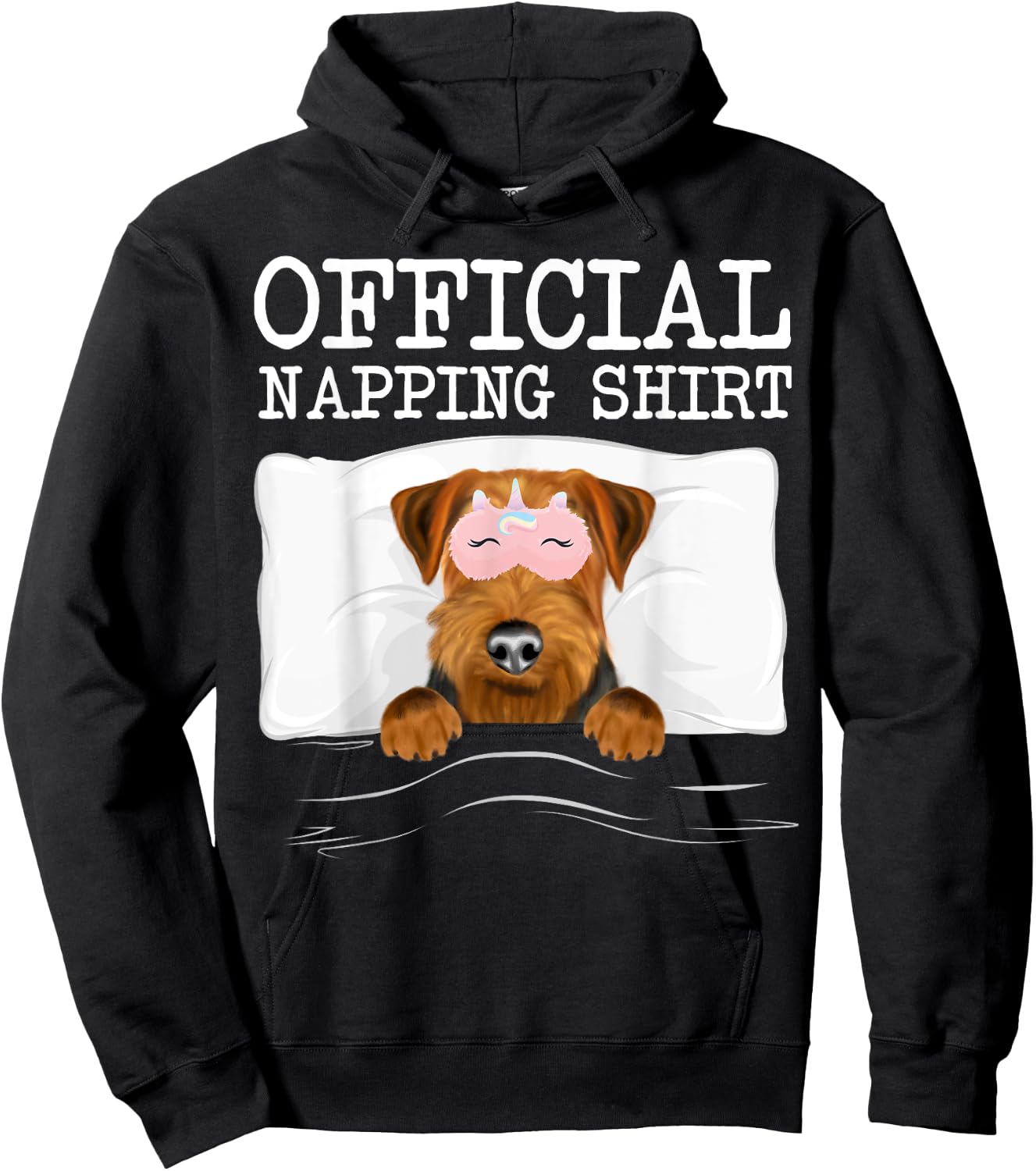 Official Napping Sleeping Welsh Terrier Hoodie - Hoodie | Black