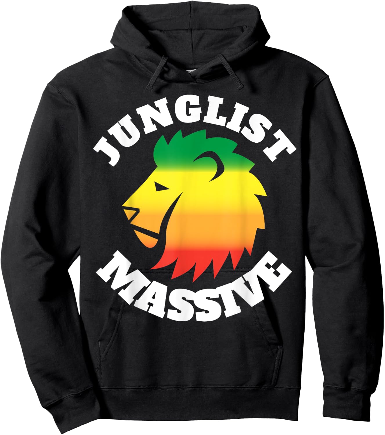 Junglist Massive Drum and Bass Lion Hoodie - Hoodie | Black