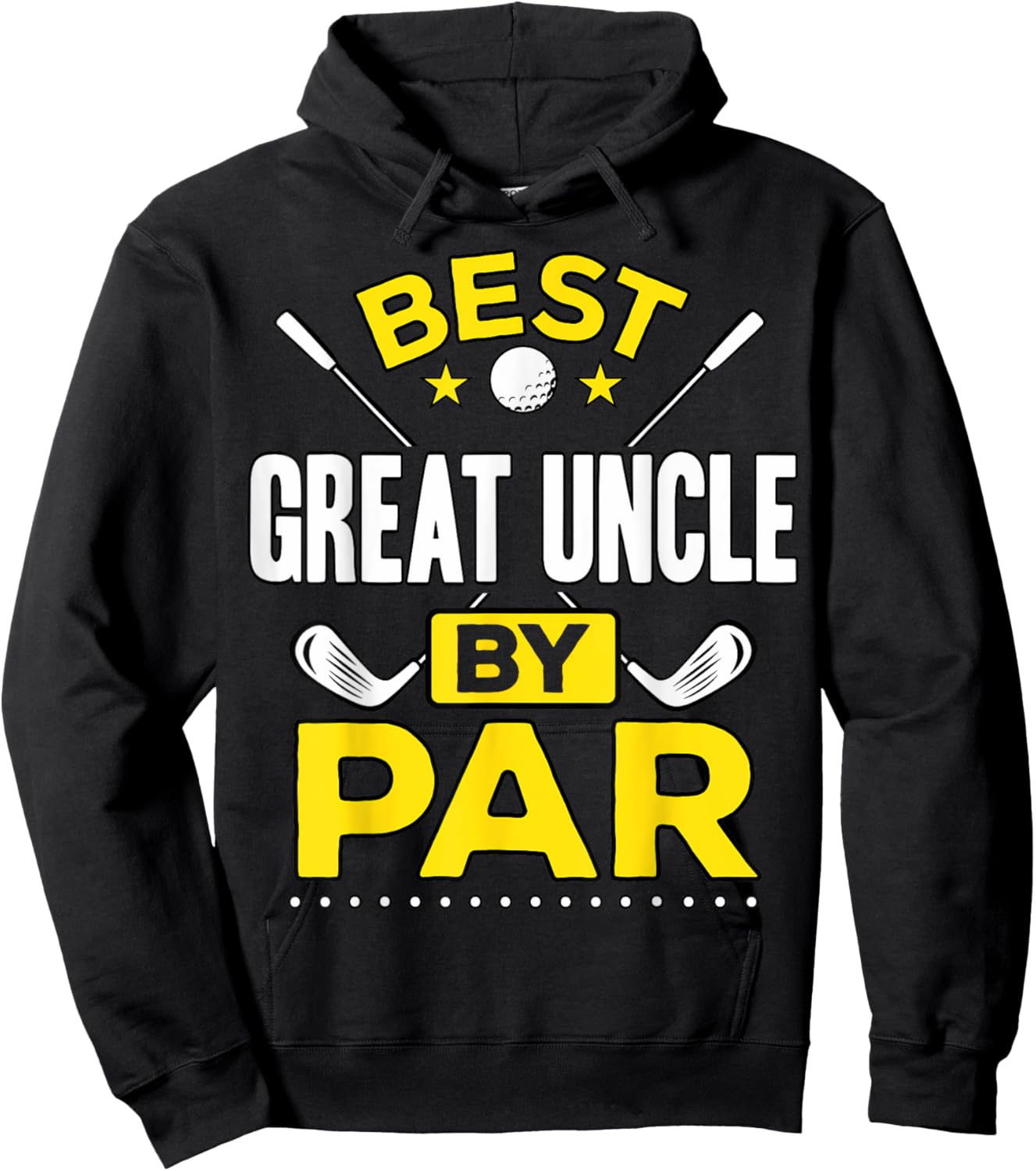 Best Great Uncle By Par Golf Great Uncle Gift Hoodie - Hoodie | Black
