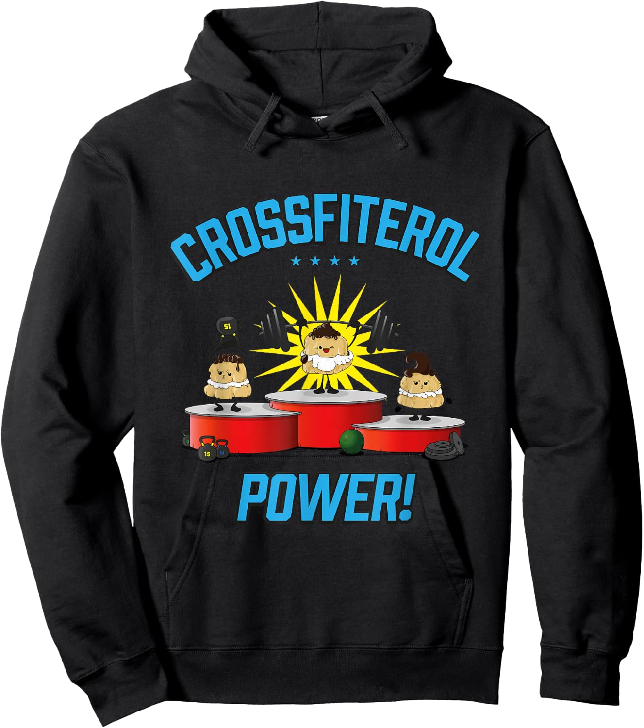 Crossfiterol Power! - Profiterol Crossfit Fun Hoodie - Hoodie | Black