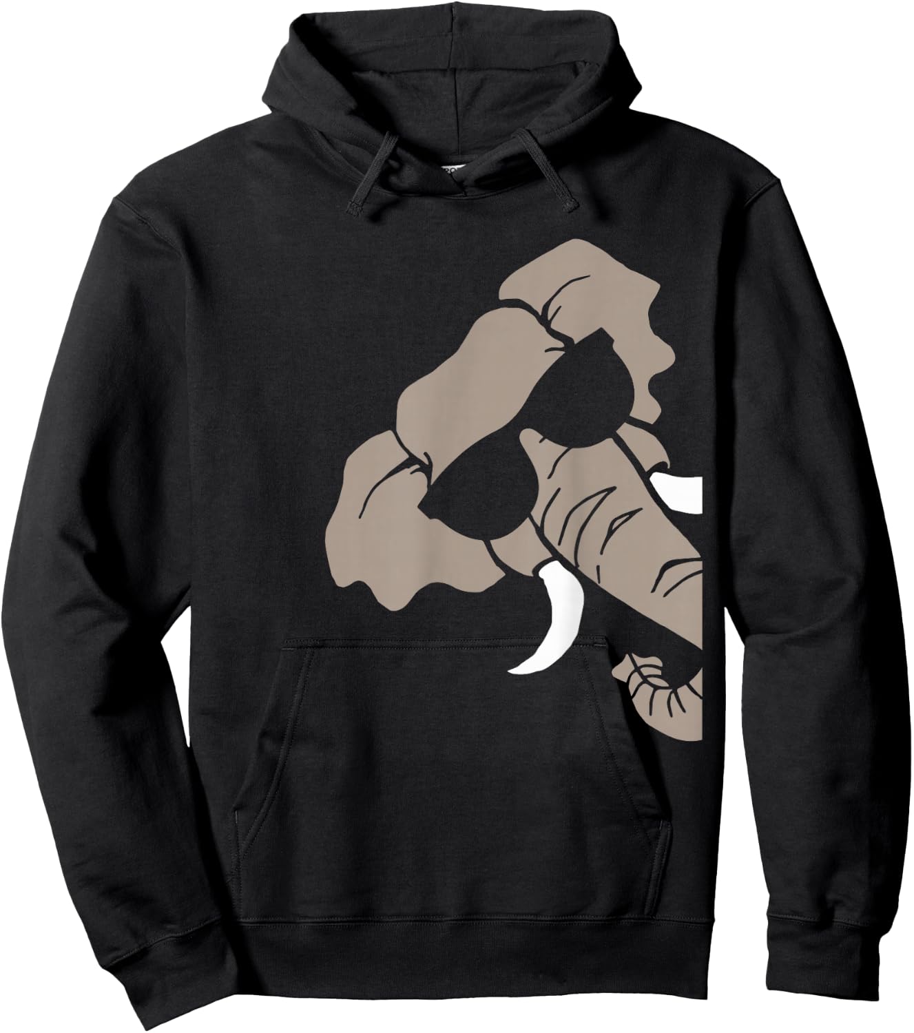 Elephant with Glasses Hoodie - Hoodie | Black