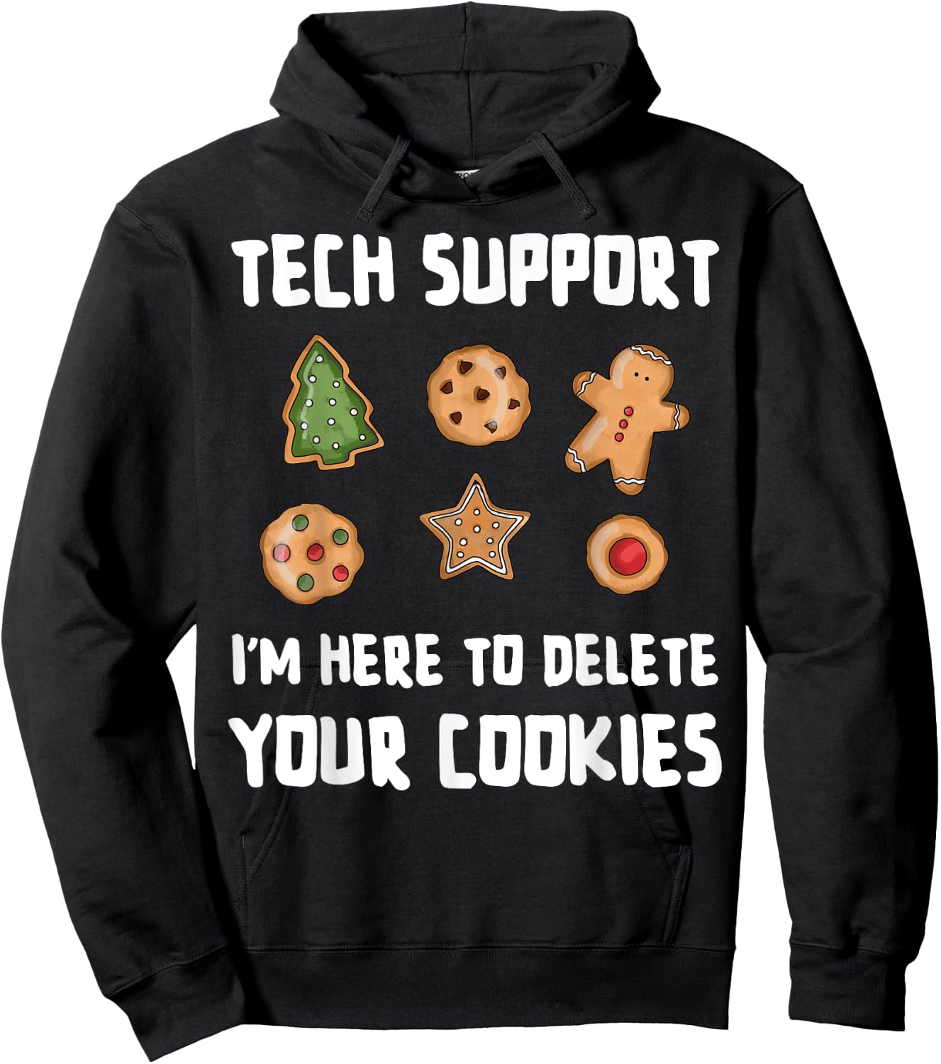 Funny Christmas Tech Support Computer Programmer Developer Hoodie - Hoodie | Black