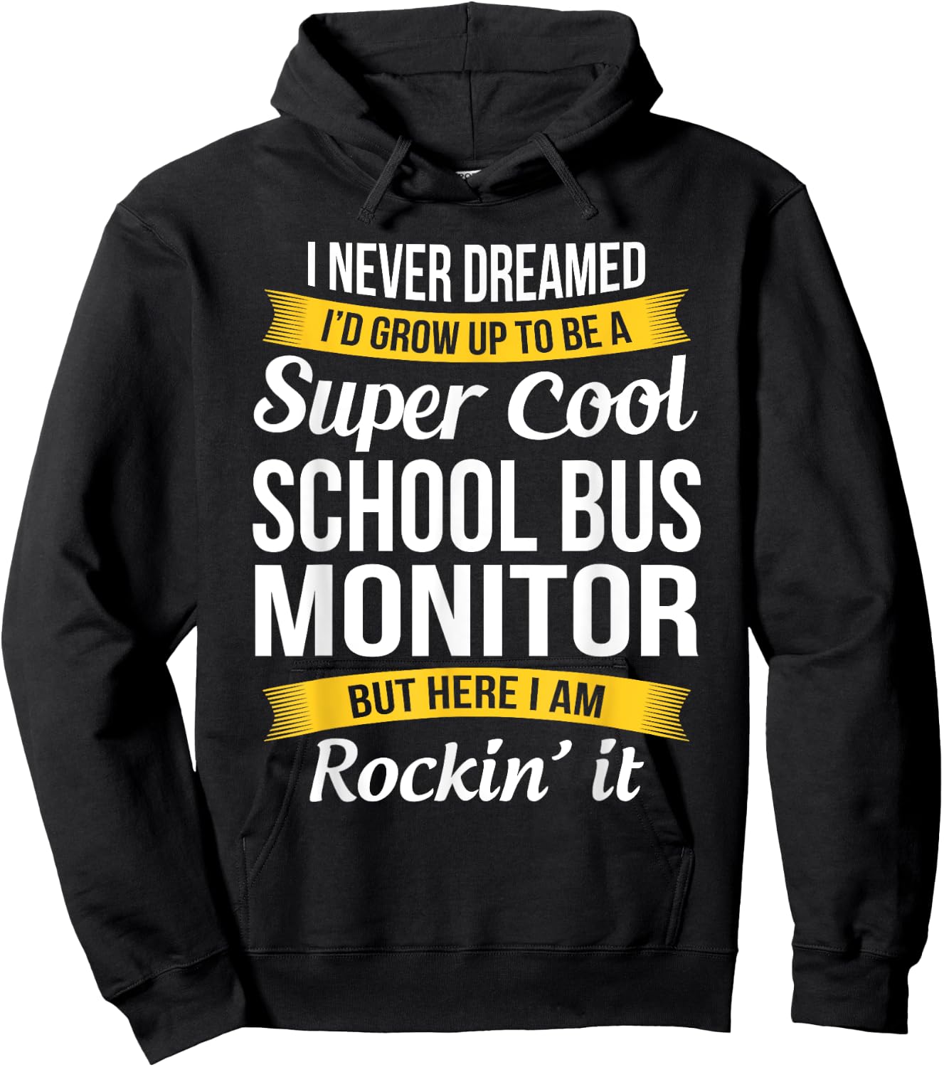 School Bus Monitor Funny Gift Hoodie - Hoodie | Black