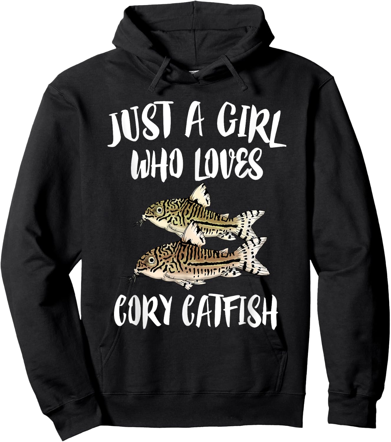 Just A Girl Who Loves Corydoras Catfish Fish Hoodie - Hoodie | Black