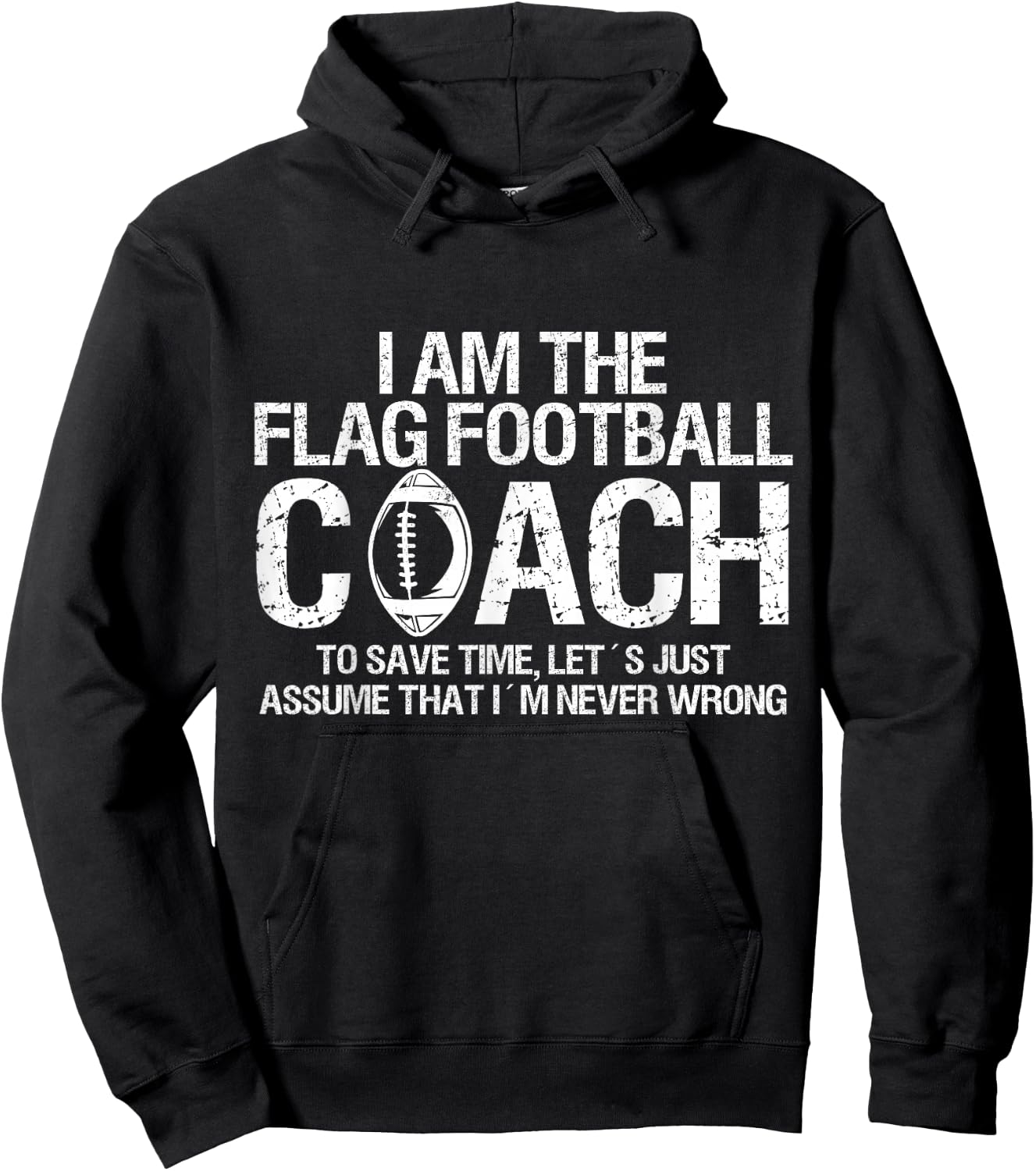 Flag Football Coach Hoodie - Hoodie | Black
