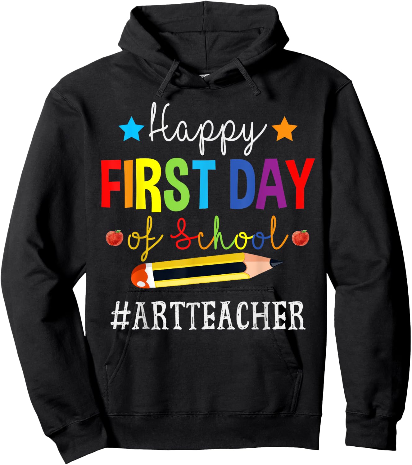 Art Teacher Squad Happy 1st Day Of School Back to School Women Kids Hoodie - Hoodie | Black