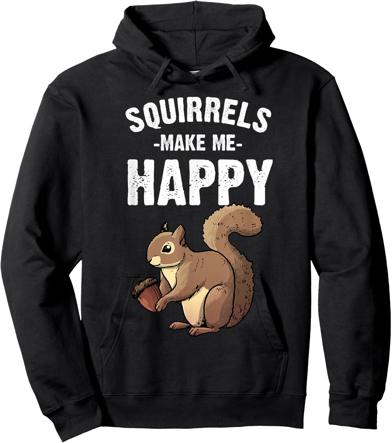 Funny Squirrel Designs Women Kids Chipmunk Lovers Hoodie - Hoodie | Black