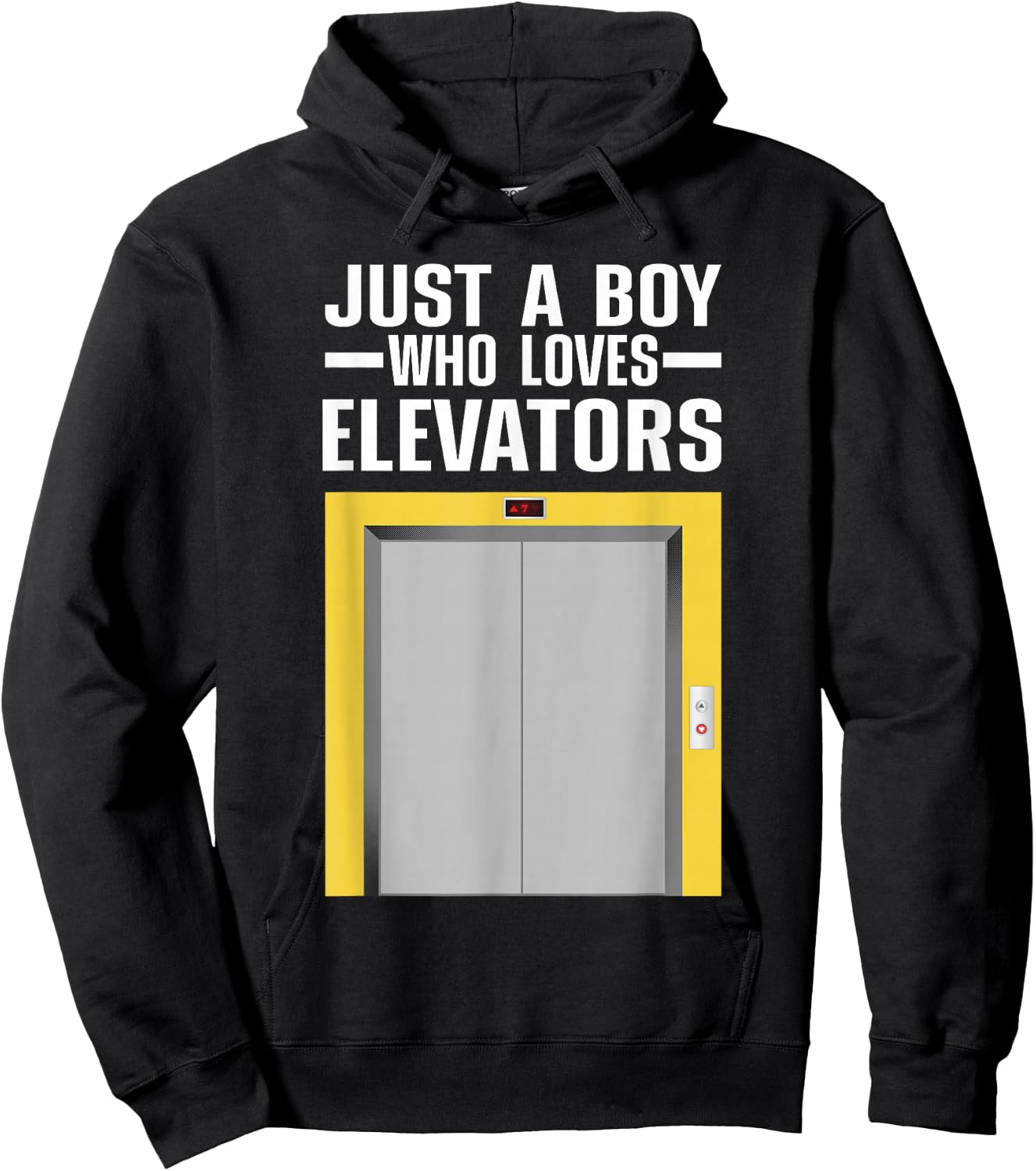 Cool Elevator Art Men Boys Kids Elevator Mechanic Inspector Hoodie - Hoodie | Black