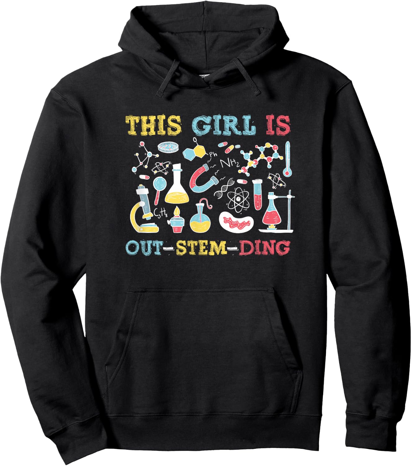 This Girl is Out-Stem-Ding, Cute Steminist Hoodie - Hoodie | Black