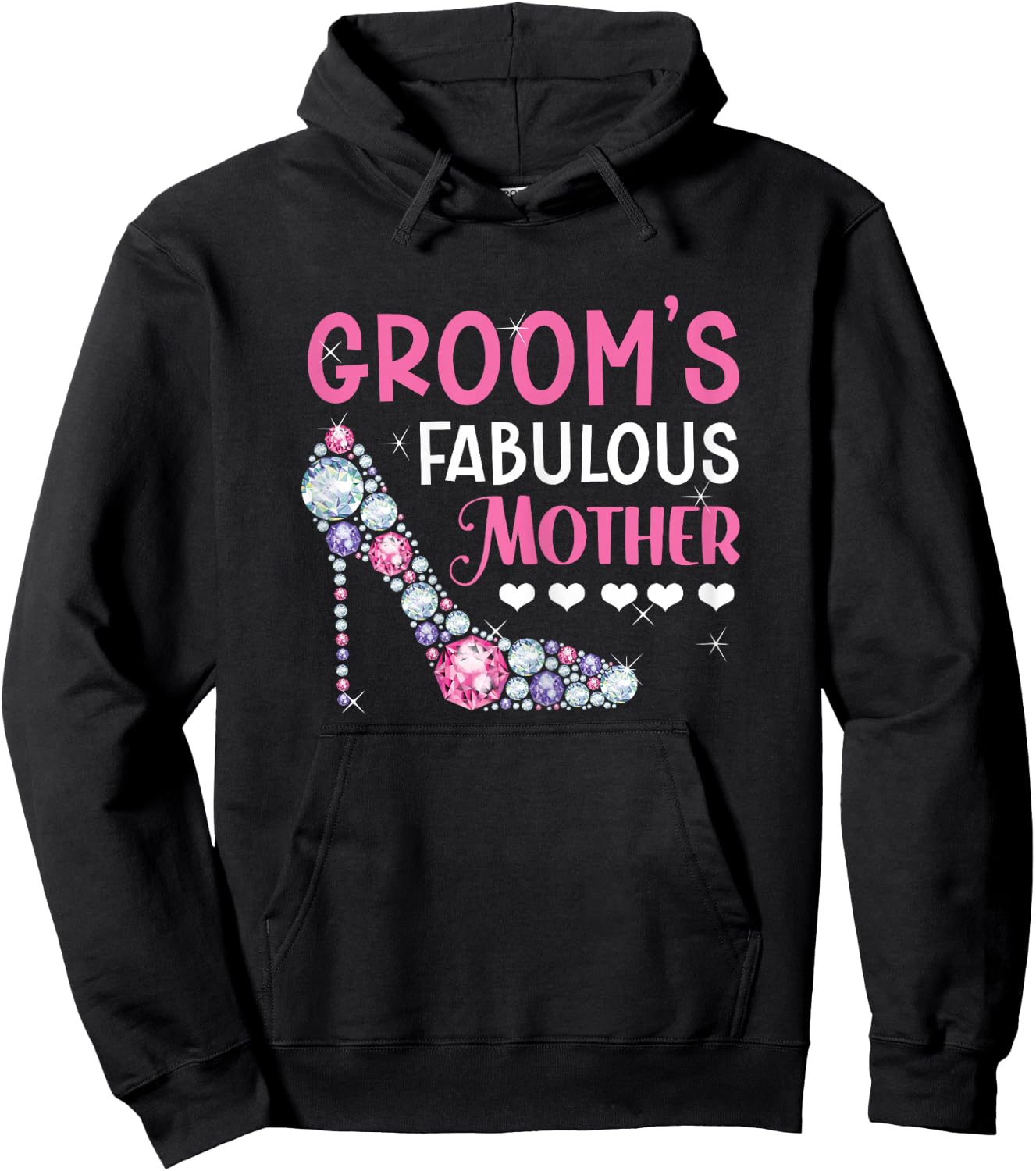 Groom's Fabulous Mother Mom of The Groom to Be Wedding Hoodie - Hoodie | Black
