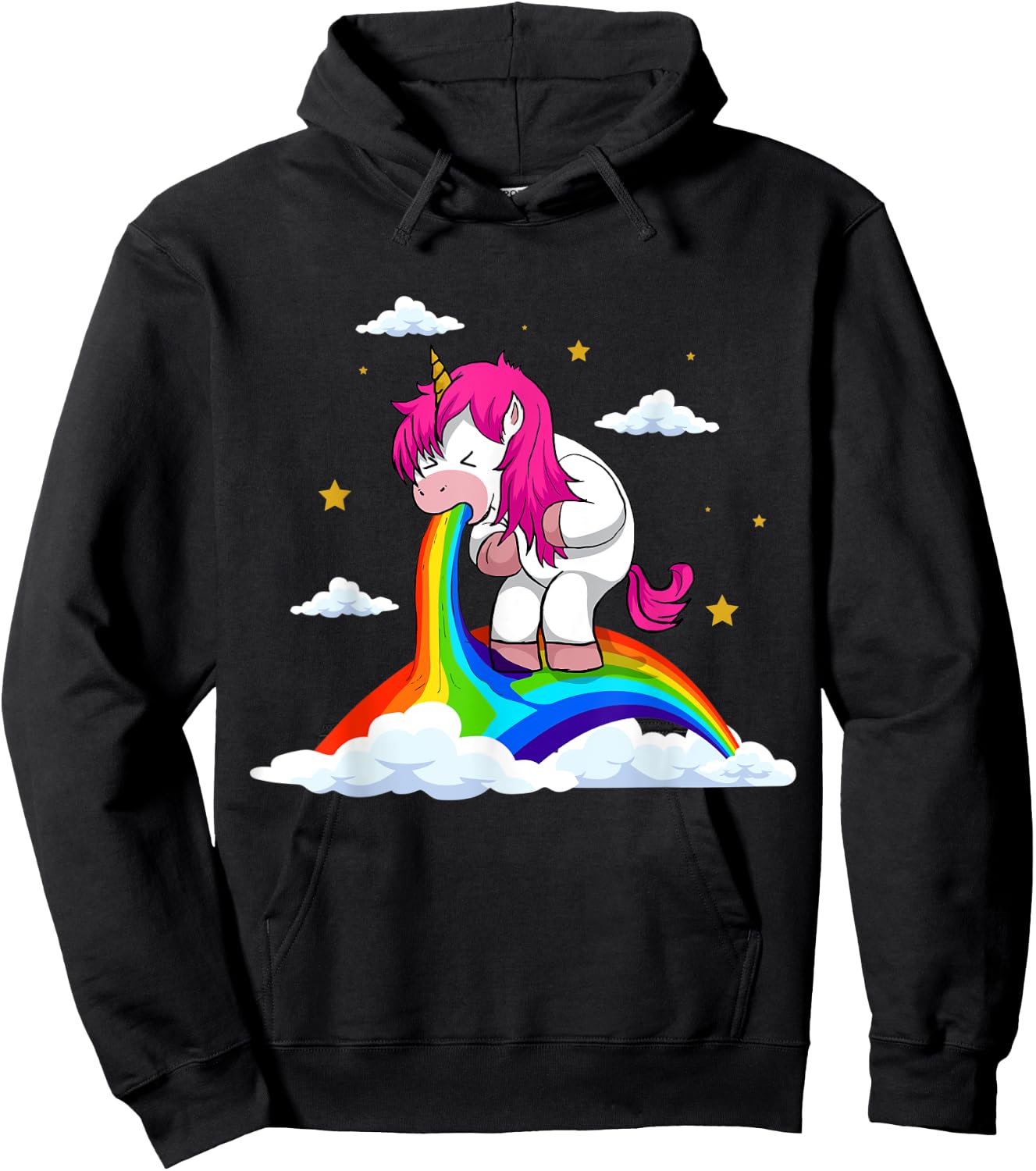 The cheerful evil unicorn Hoodie - Hoodie | Black