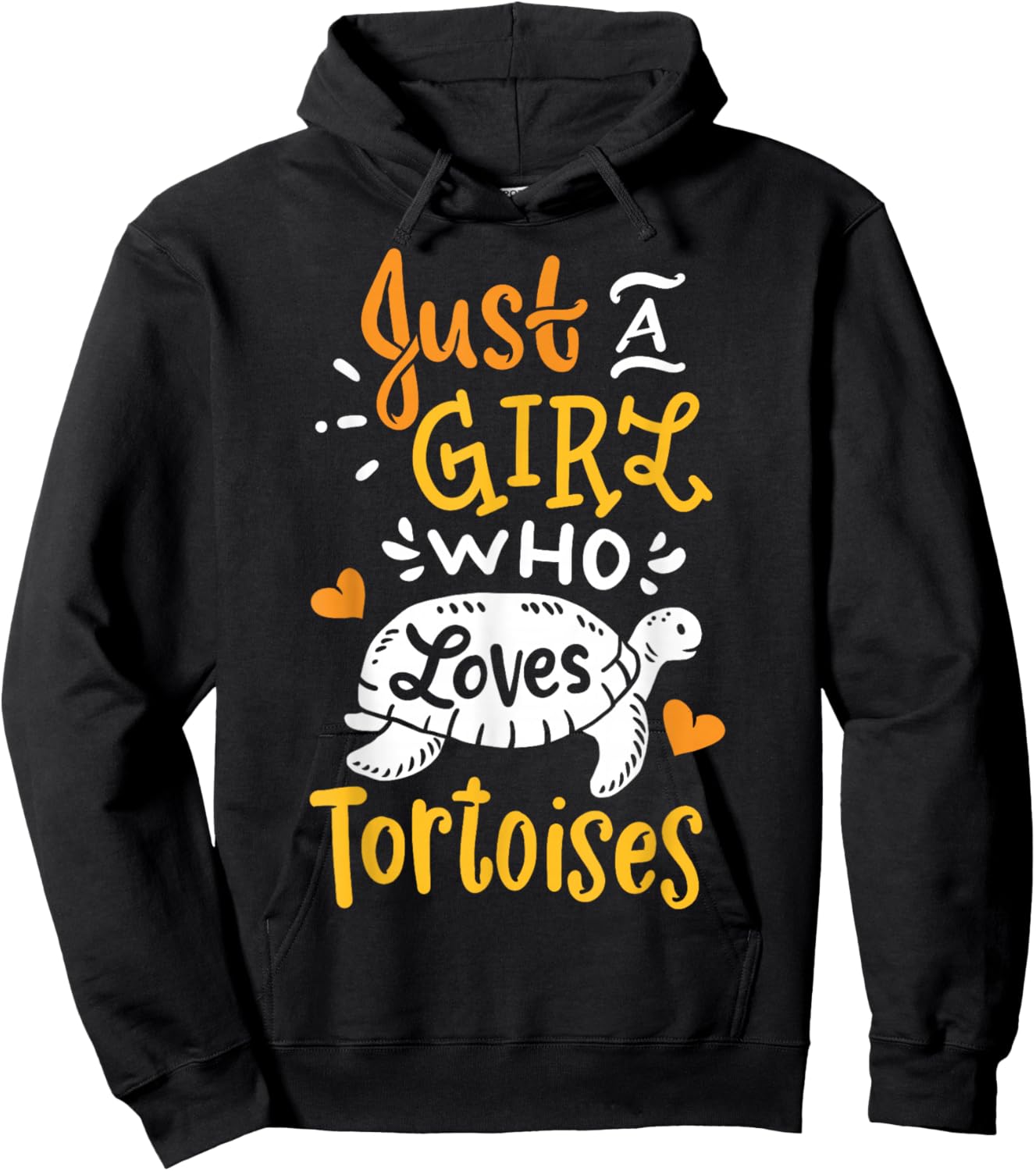 Tortoise Just A Girl Who Loves Tortoises Funny Gift Hoodie - Hoodie | Black