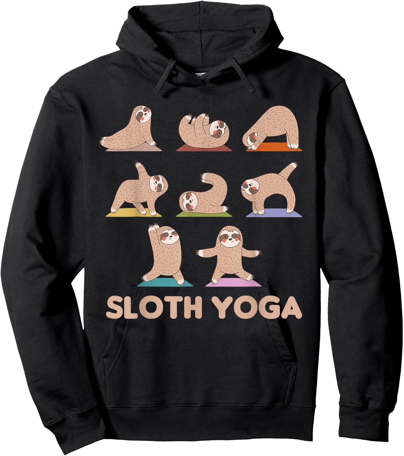 Sloth Yoga Cute Sloths Do Sport Sloth Yoga Hoodie - Hoodie | Black