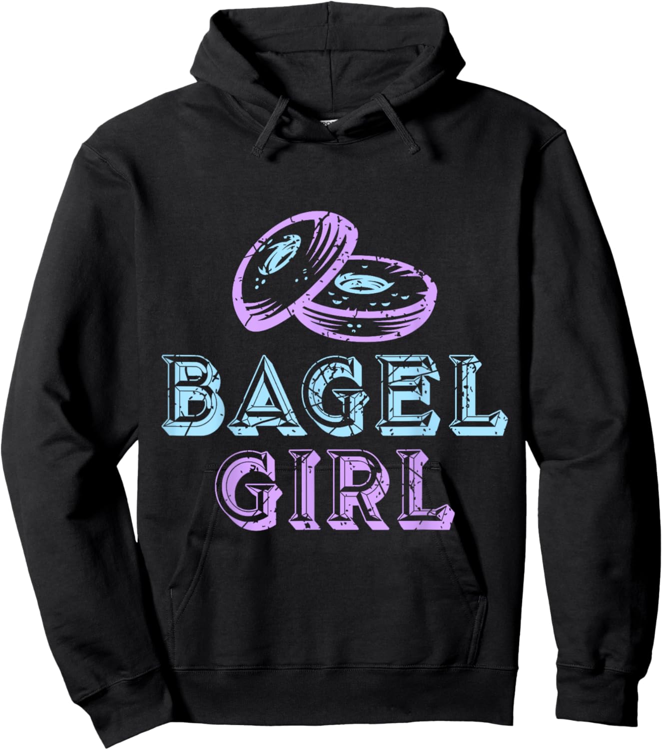 Bagel Girl Funny Bagel Lover Costume Gift Hoodie - Hoodie | Black