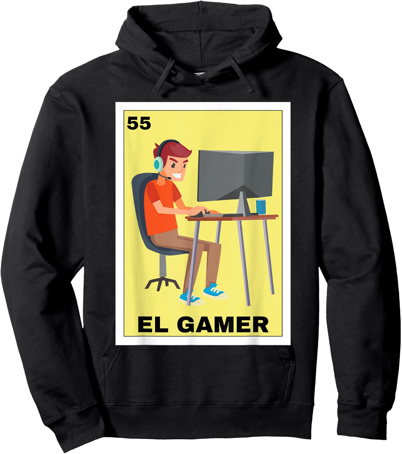 Funny Mexican Design for Gamers - El Gamer Hoodie - Hoodie | Black