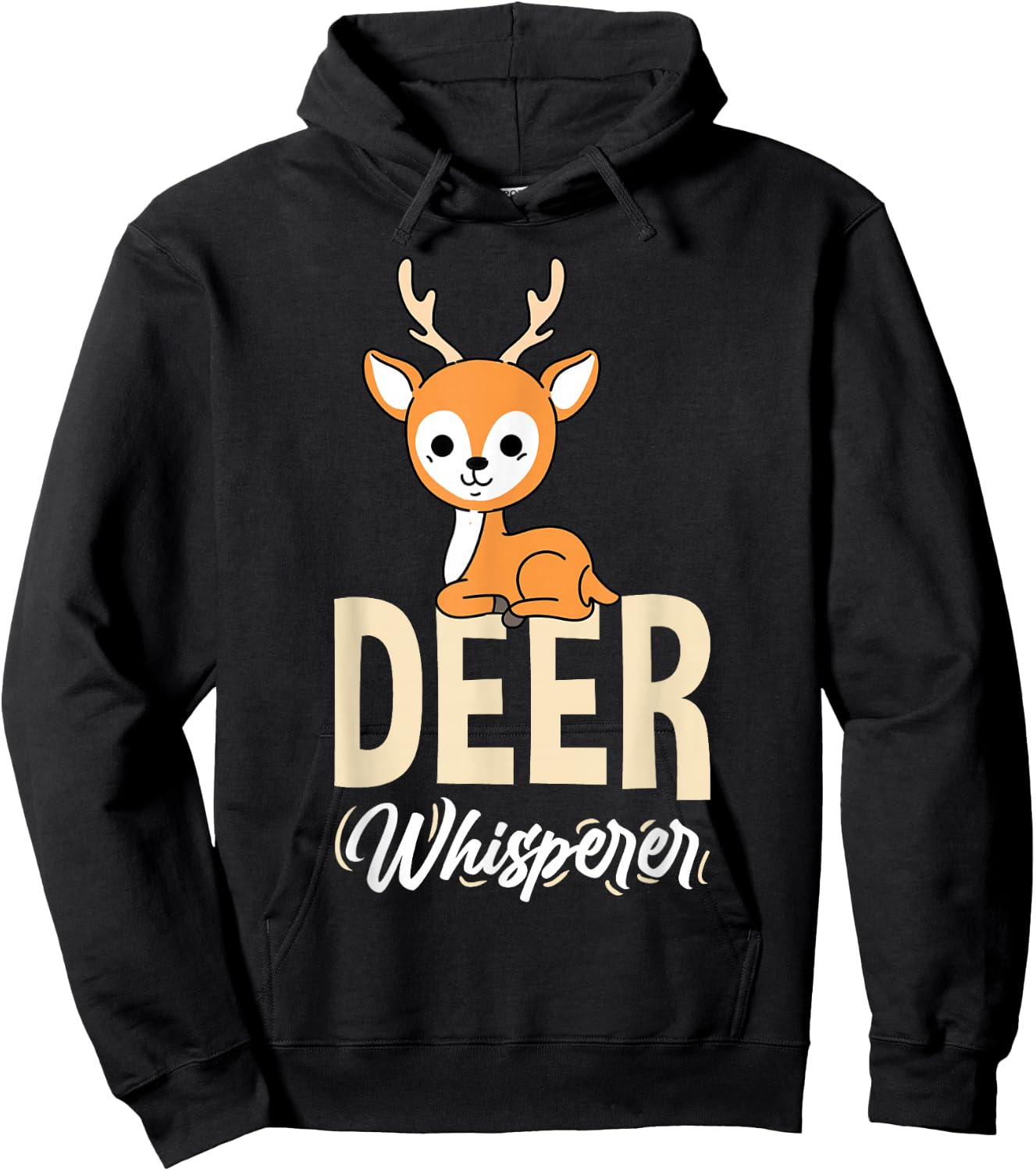 Kawaii Deer Whisperer Hoodie - Hoodie | Black