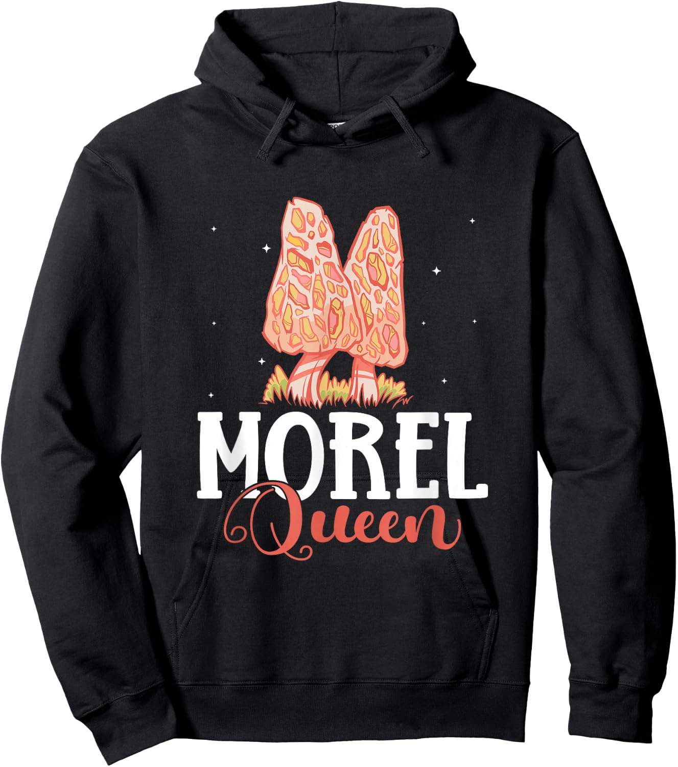 Morel Queen Mushroom Hunting Hoodie - Hoodie | Black