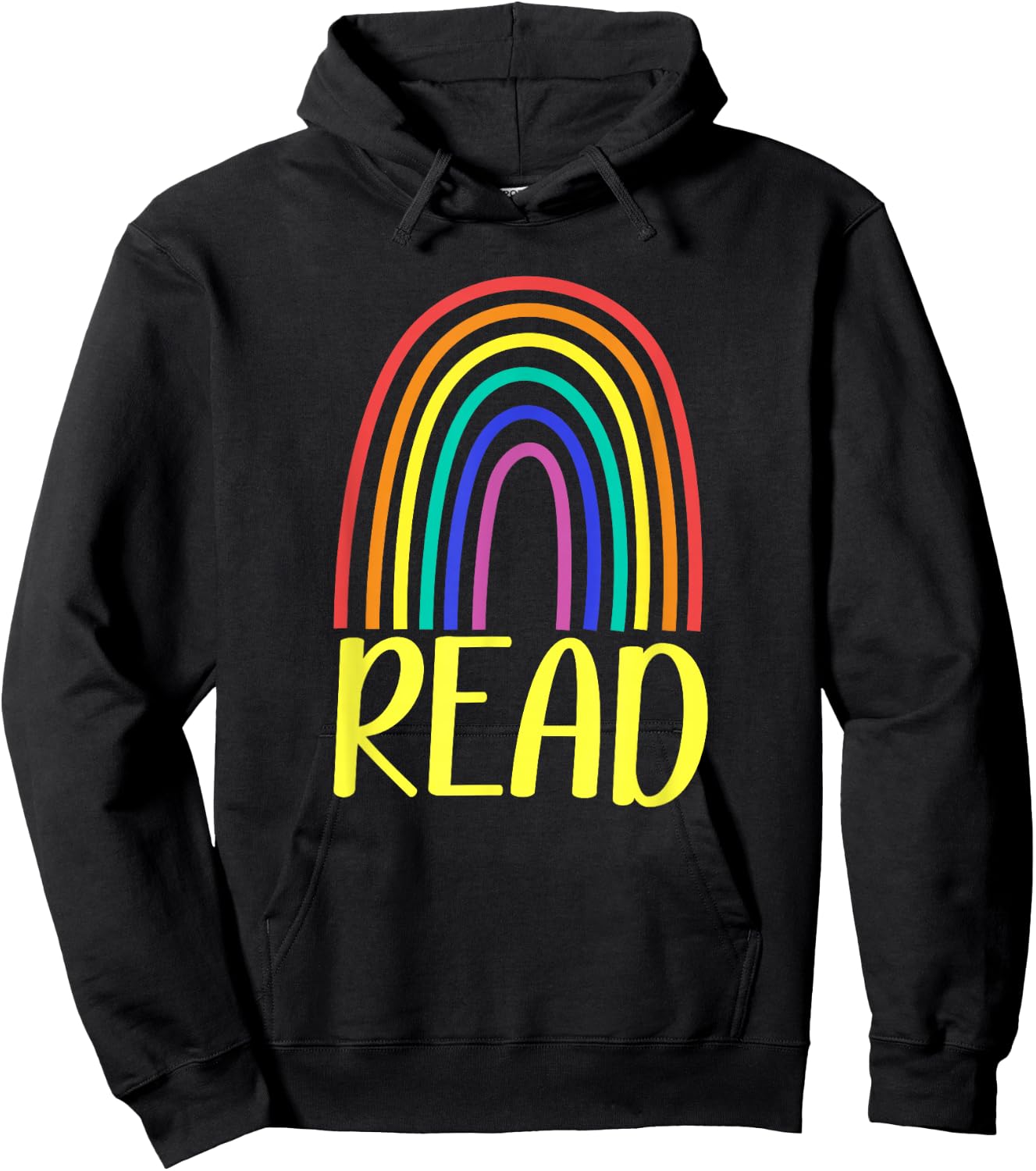 READ, Rainbow Read, Librarian Teacher Book Readers Reading Hoodie - Hoodie | Black