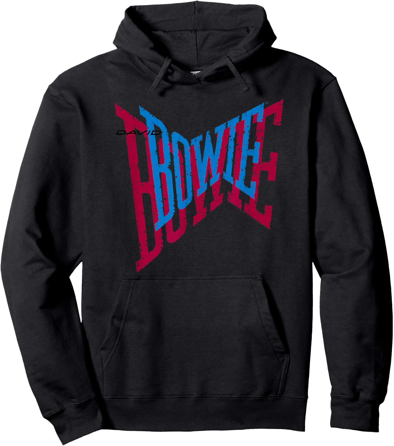 David Bowie - Bowie Bowie Logo Vintage Hoodie - Hoodie | Black