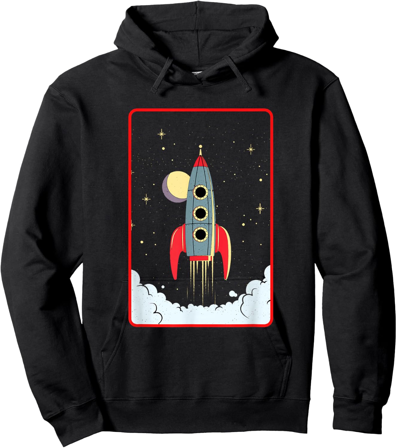 Cool Flies Rocketship Take Off Space Explorer Astronaut Hoodie - Hoodie | Black