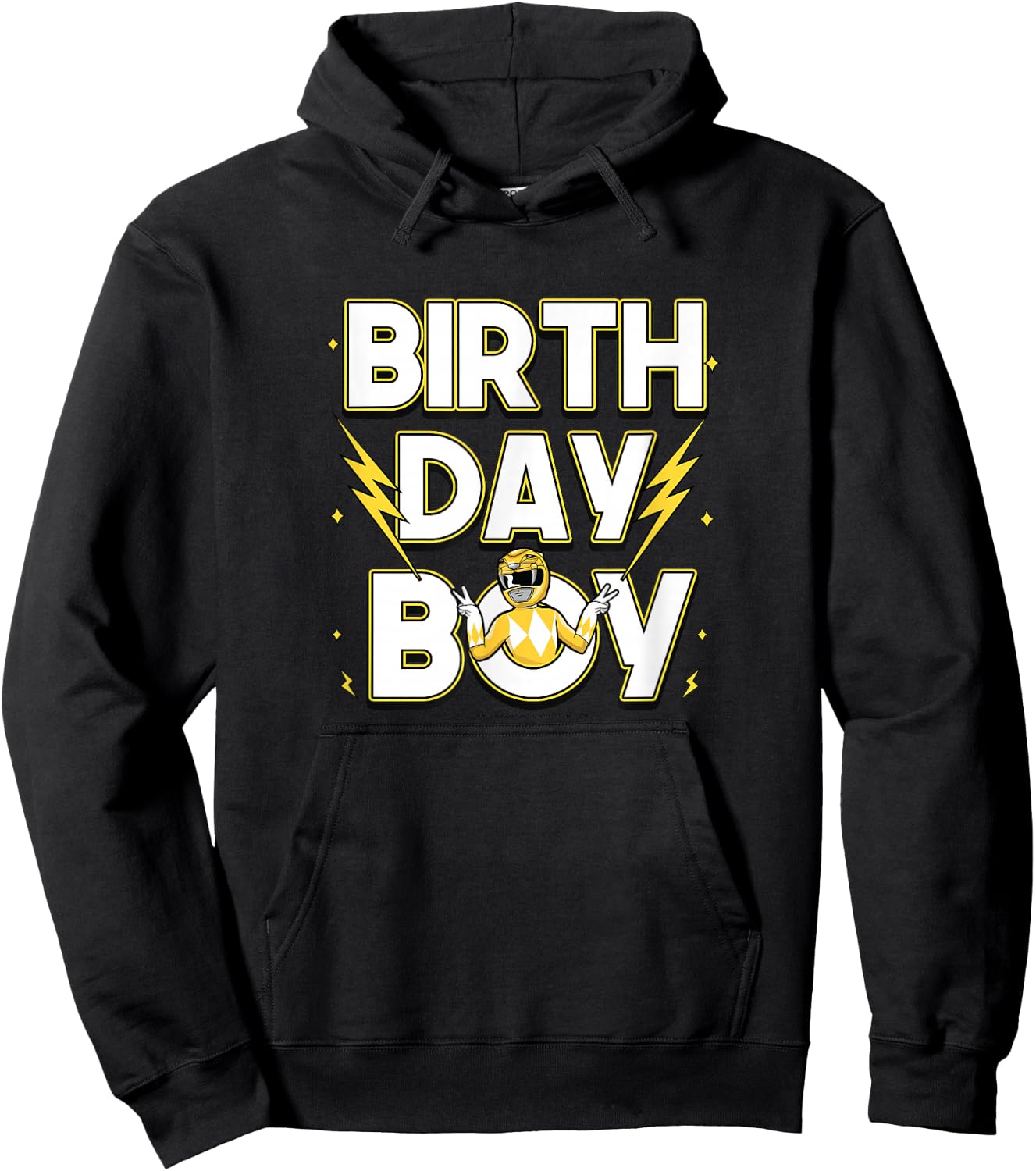 Power Rangers Birthday Boy Electrifying Yellow Ranger Hoodie - Hoodie | Black